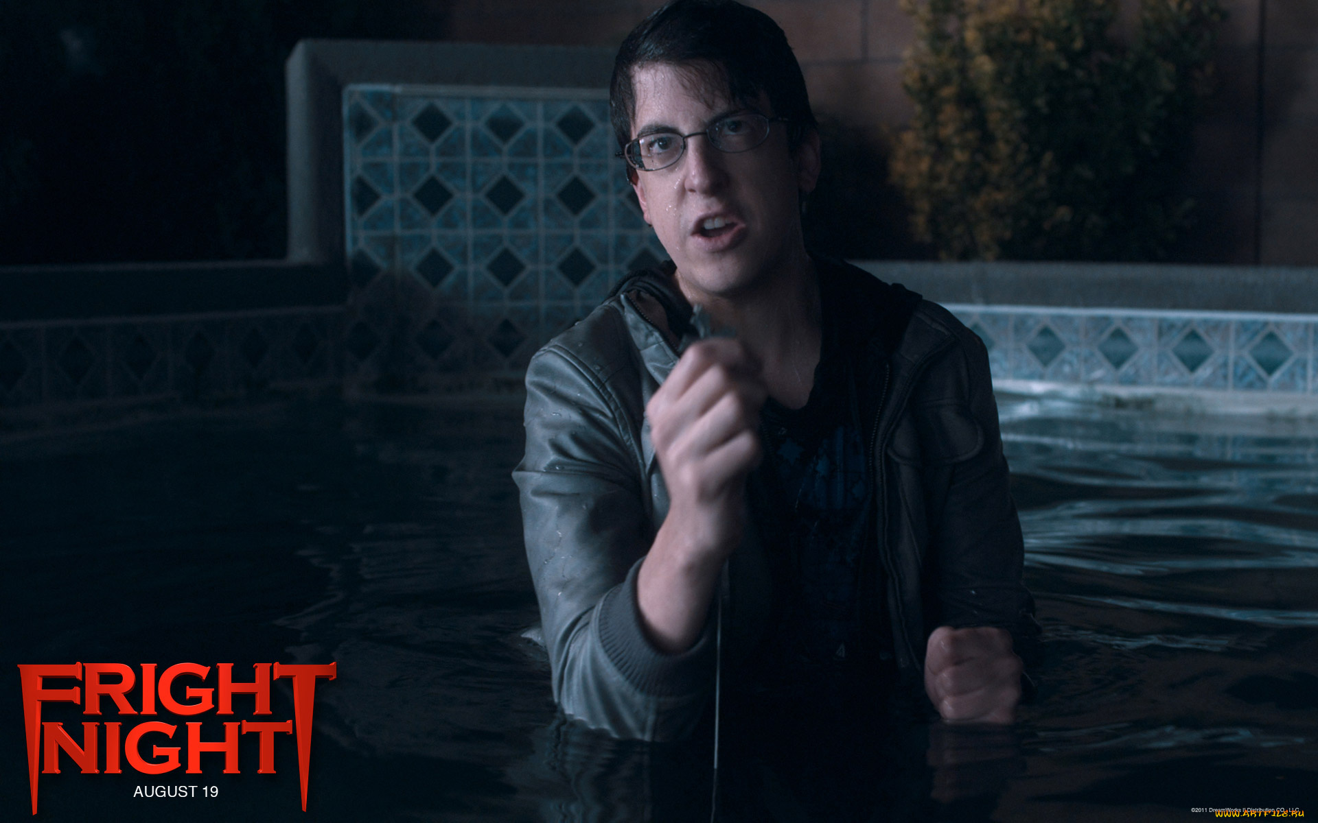 fright, night, кино, фильмы, очки, вода, бассейн