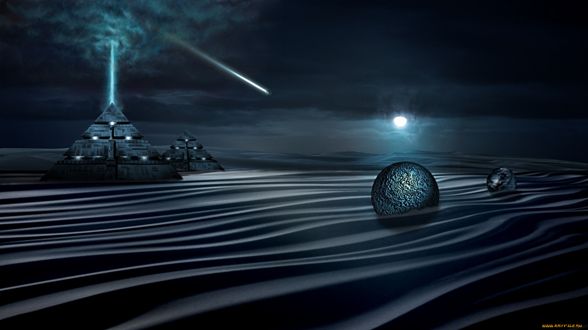 3д, графика, другое, шары, пирамида