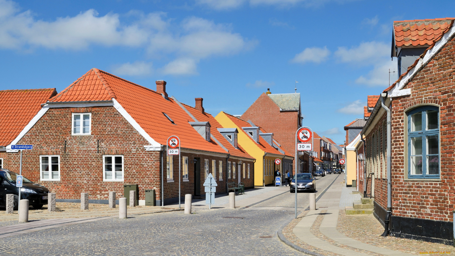 дания, ringkоbing, города, улицы, площади, набережные