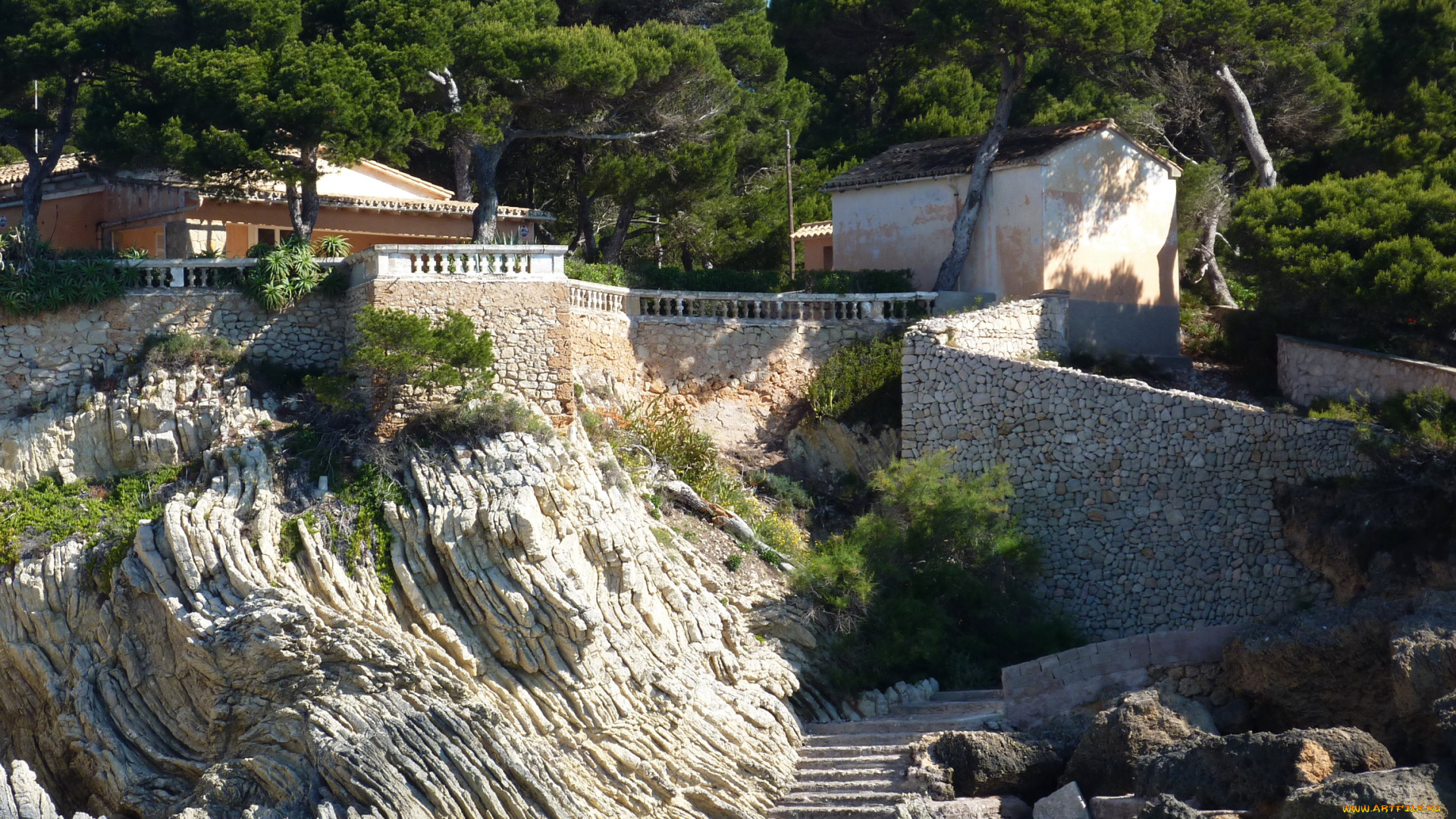испания, mallorca, города, здания, дома, дом, берег