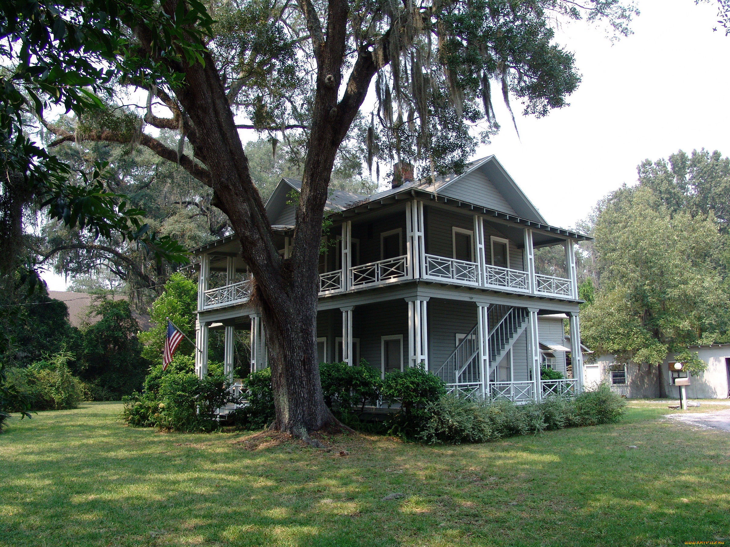 сша, флорида, ориндж, парк, города, здания, дома, дом