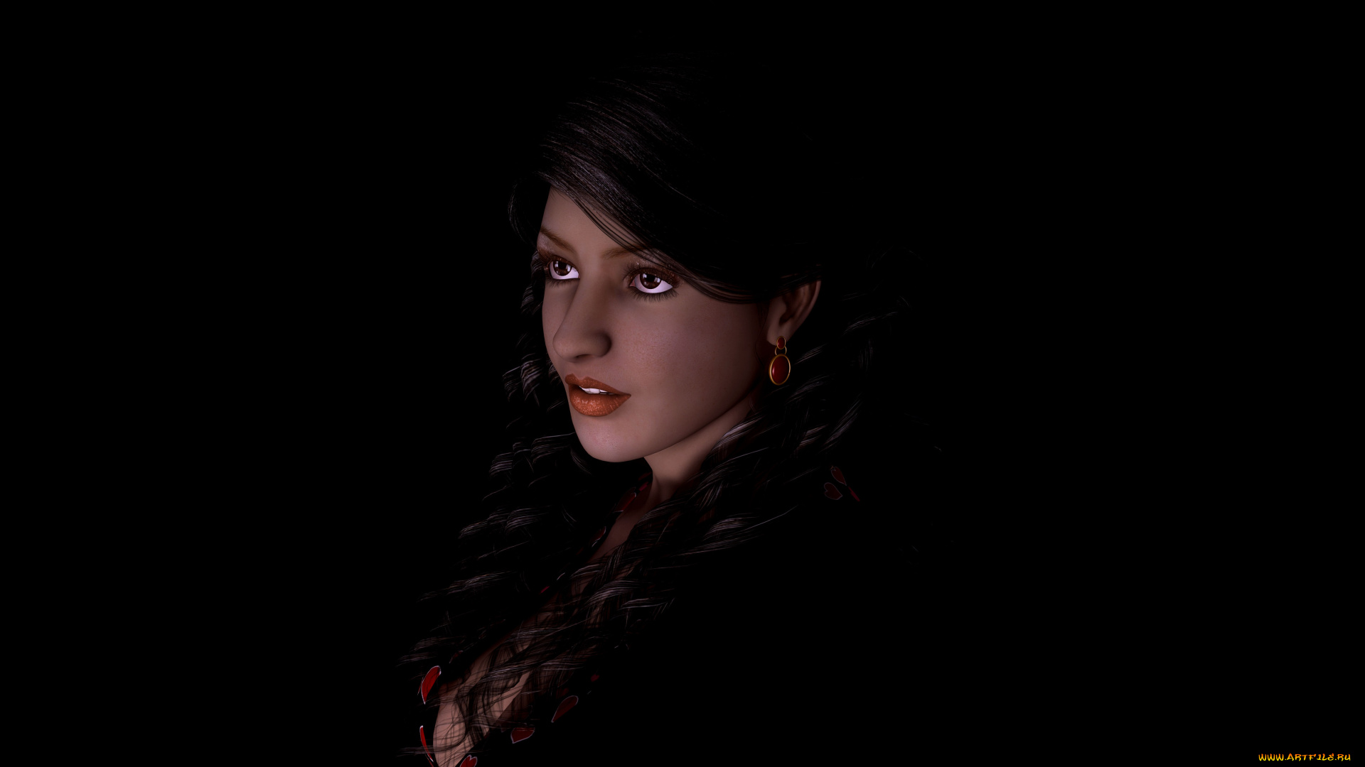 3д, графика, portraits, портрет, девушка, лицо