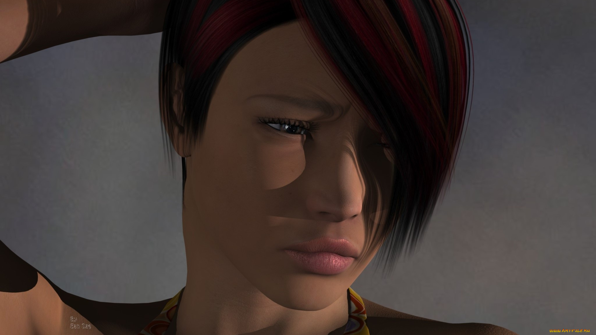 3д, графика, portraits, портрет, девушка, взгляд