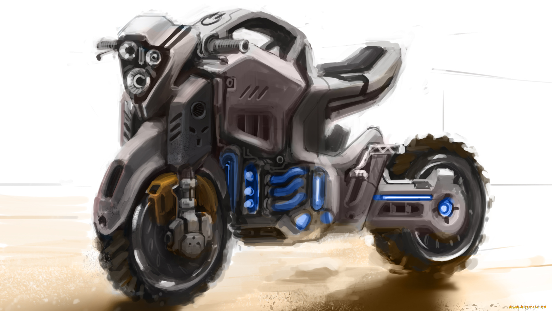 рисованные, авто, мото, мотоцикл