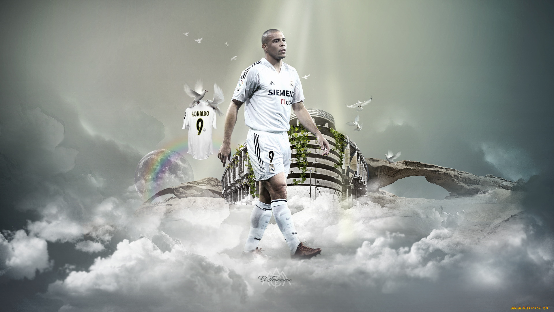 спорт, футбол, рональдо, игрок, голуби