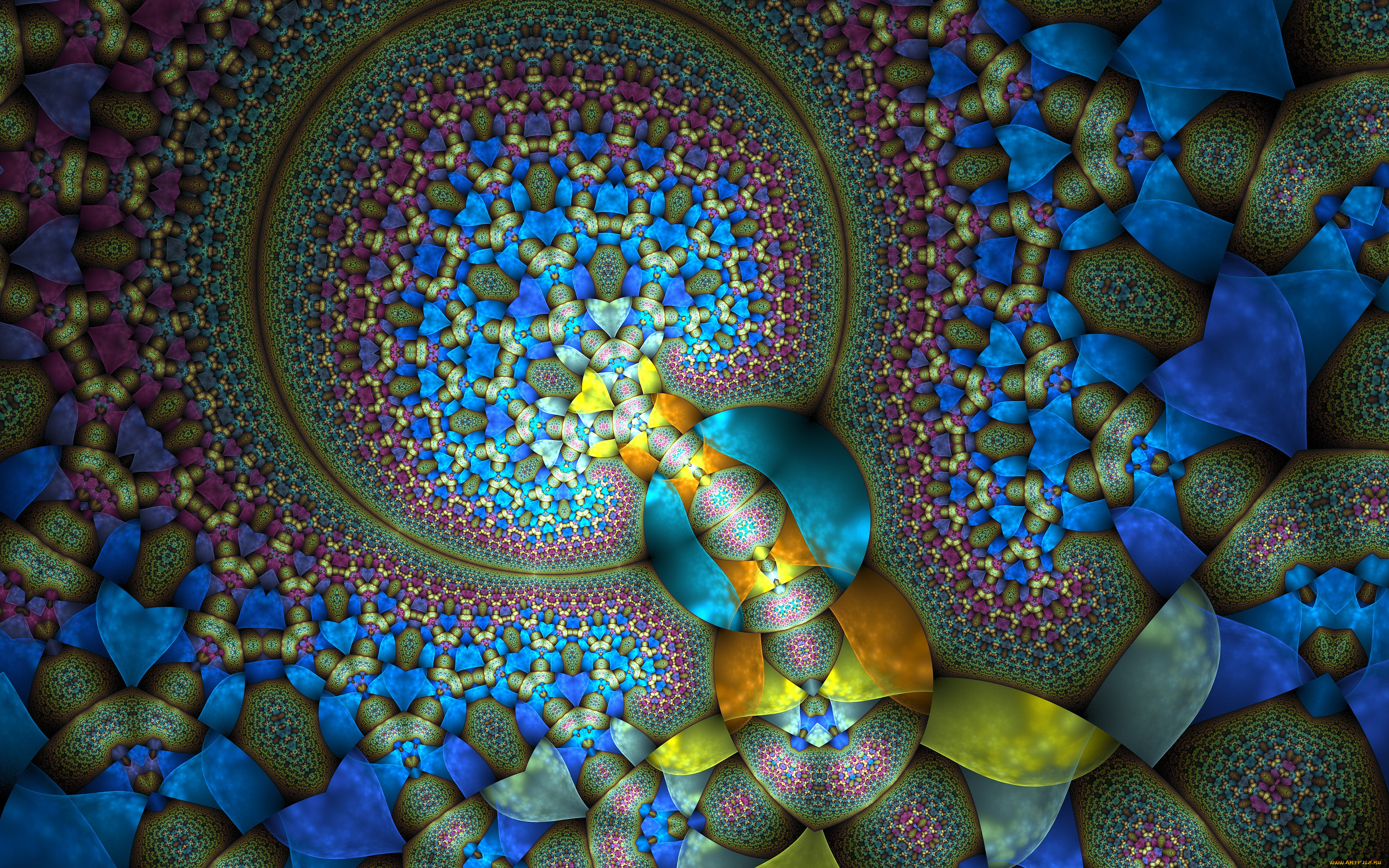 3д, графика, fractal, фракталы, фон, узор, цвета