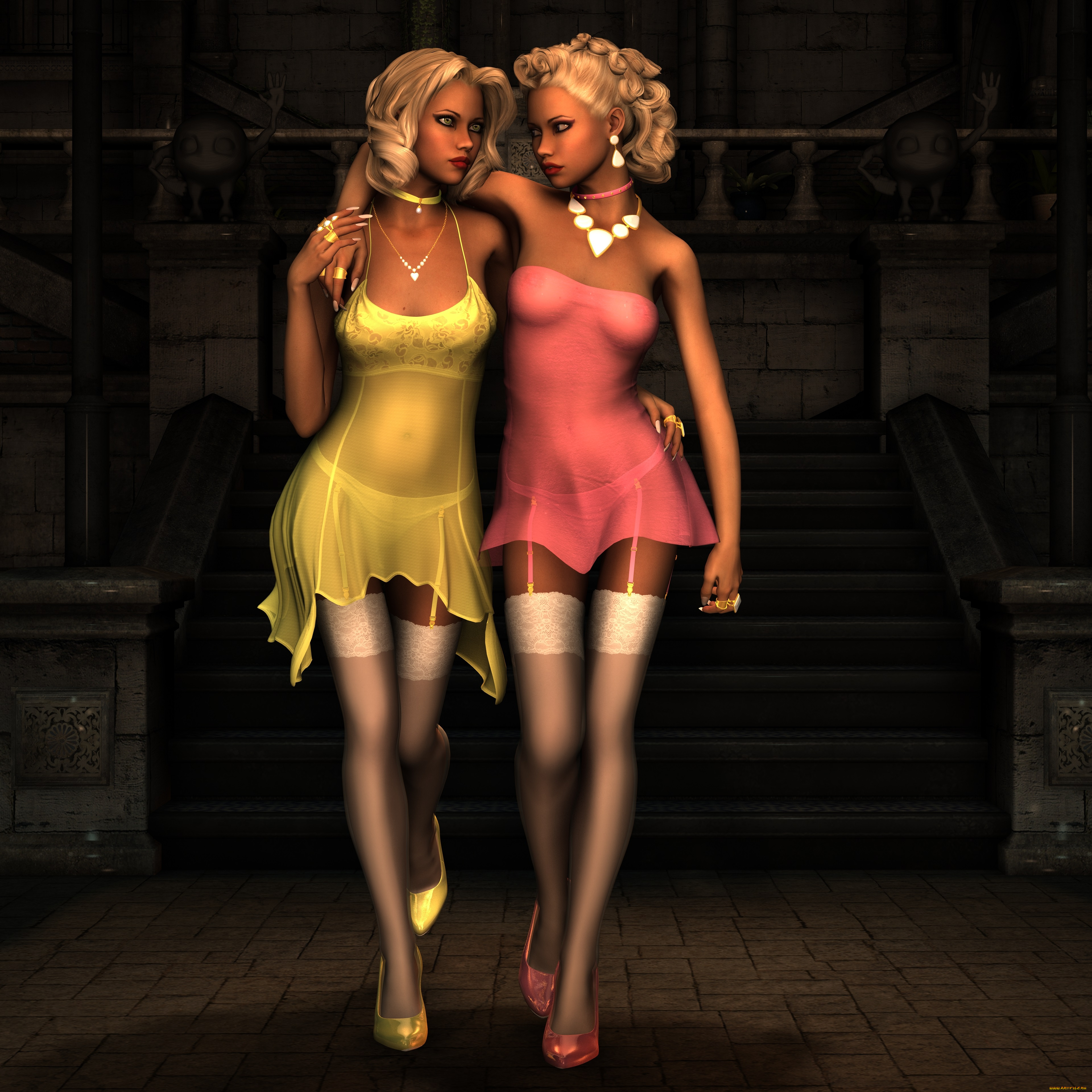 3д, графика, people, люди, девушки