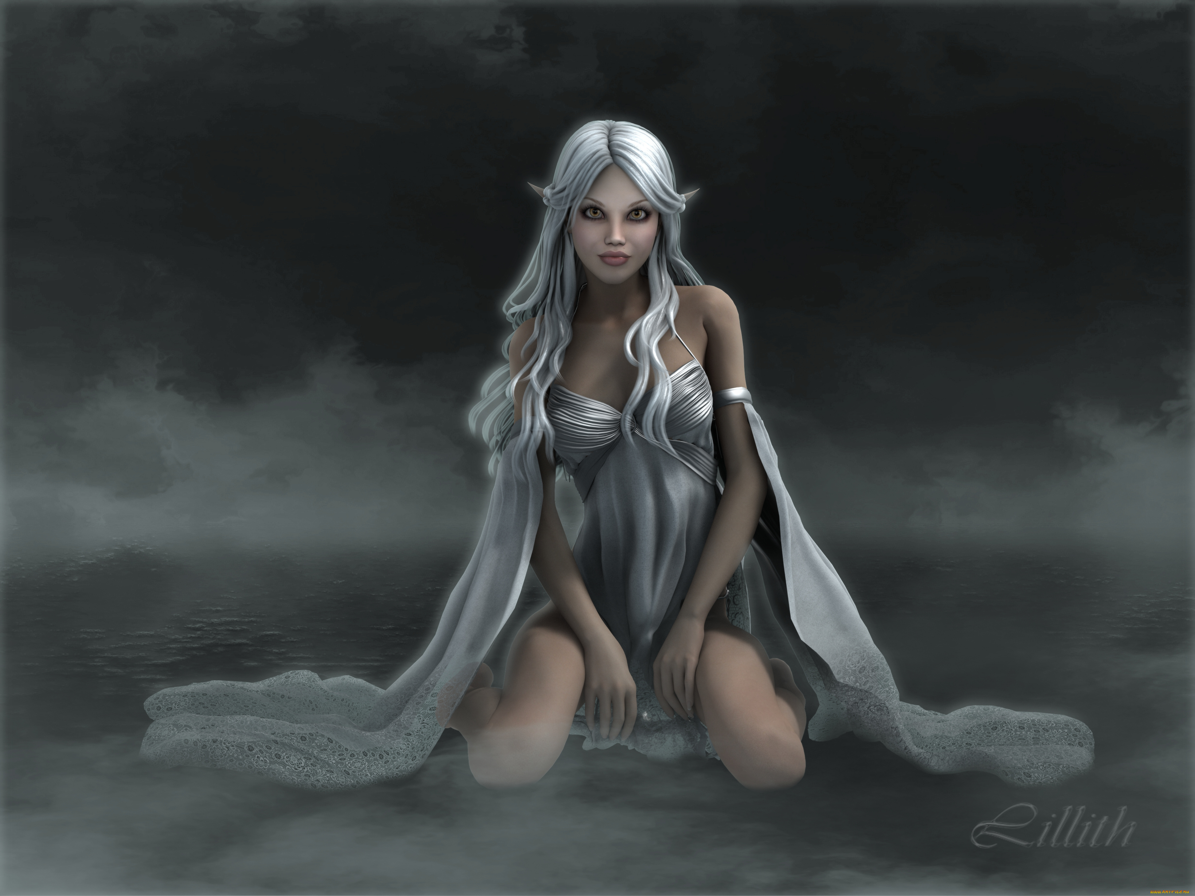 3д, графика, elves, эльфы, эльфийка