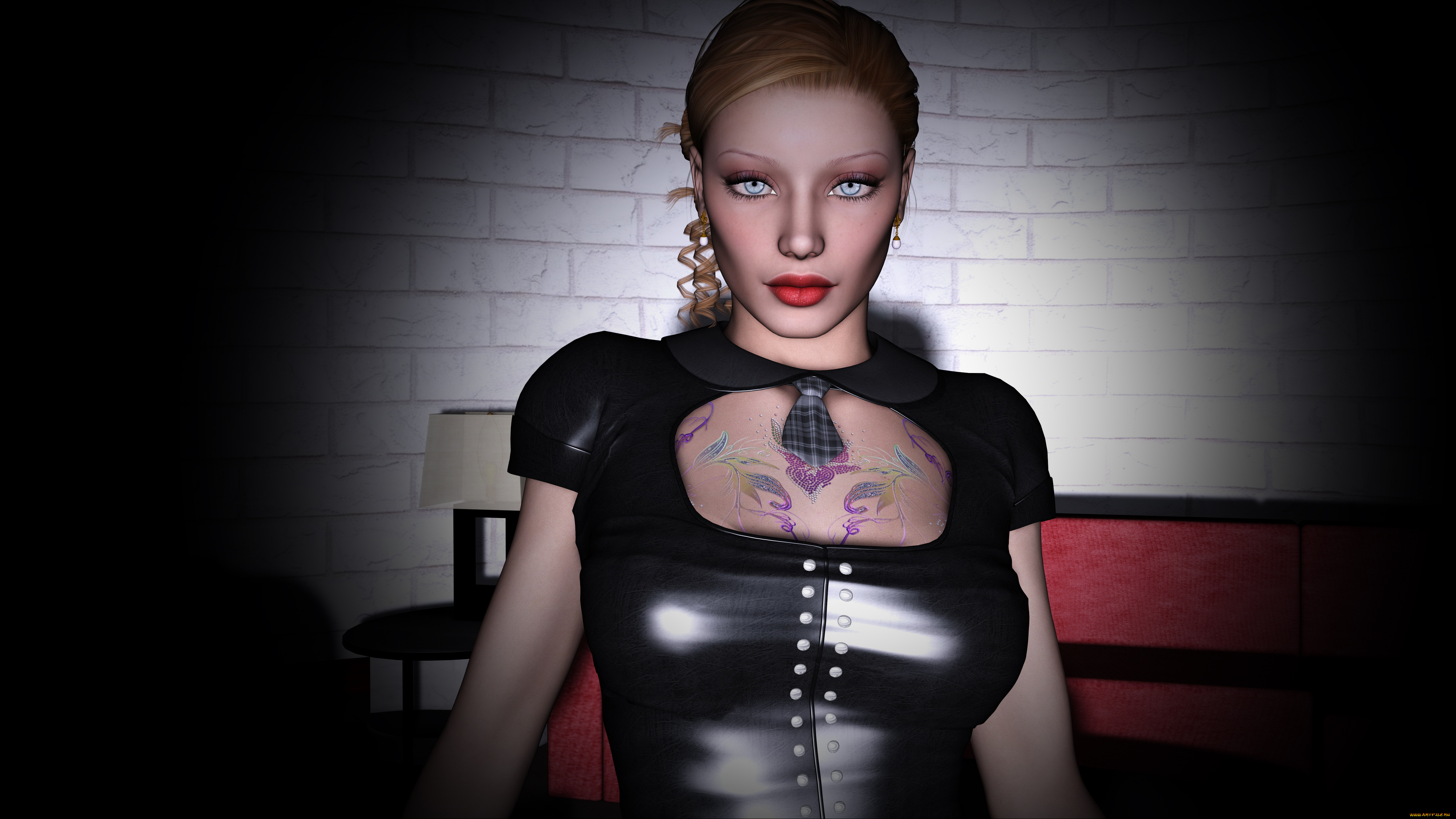 3д, графика, people, люди, девушка, взгляд