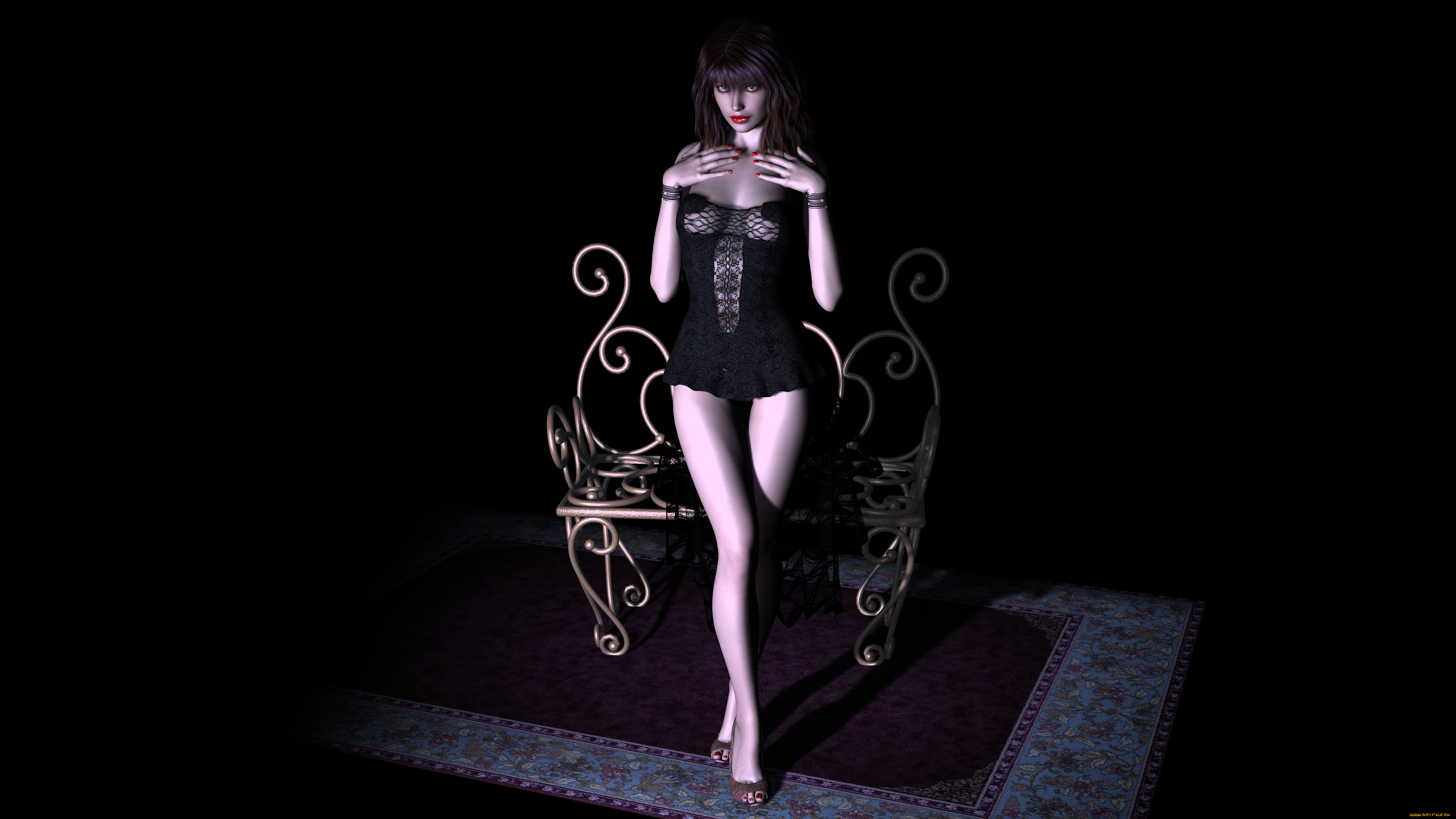 3д, графика, people, люди, взгляд, девушка