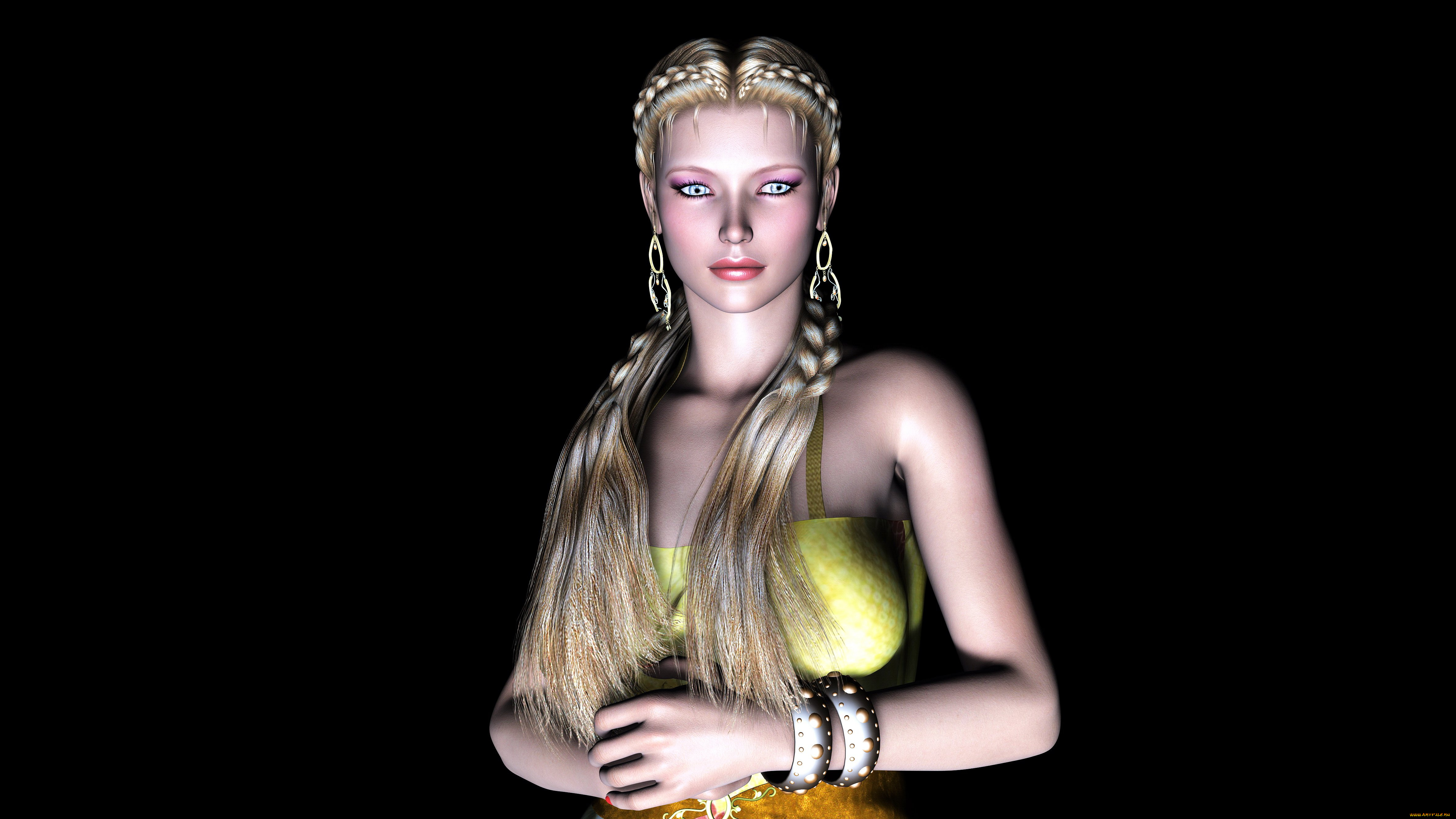 3д, графика, people, люди, взгляд, девушка