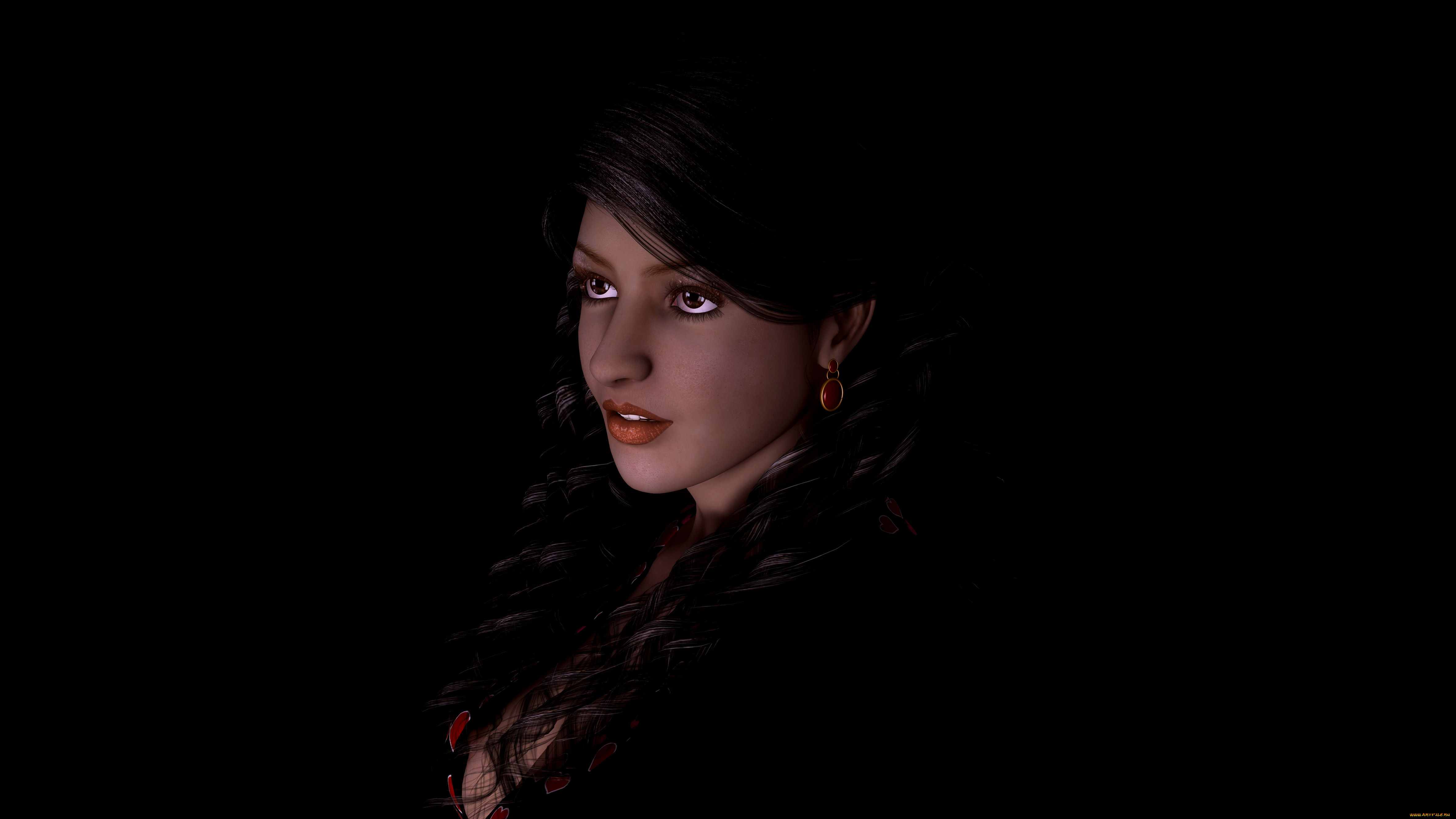 3д, графика, portraits, портрет, девушка, лицо