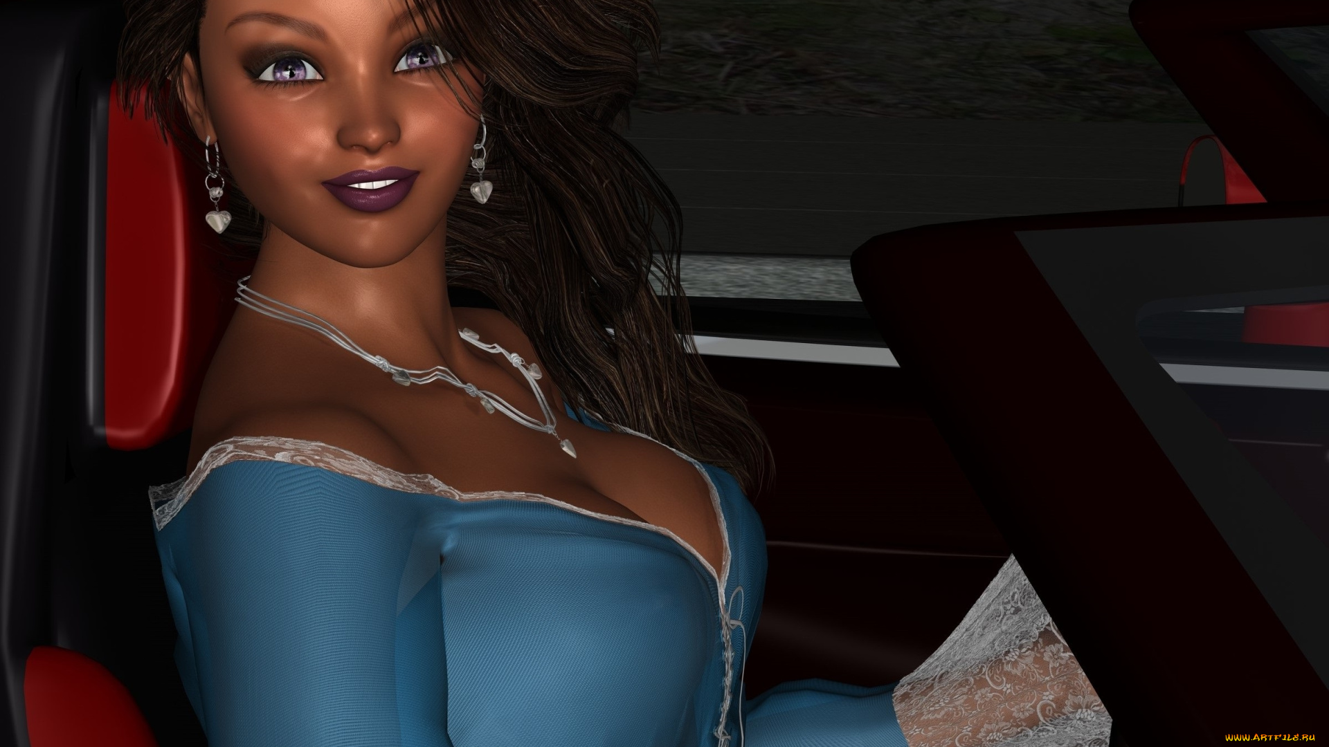 3д, графика, люди, , people, улыбка, взгляд, девушка