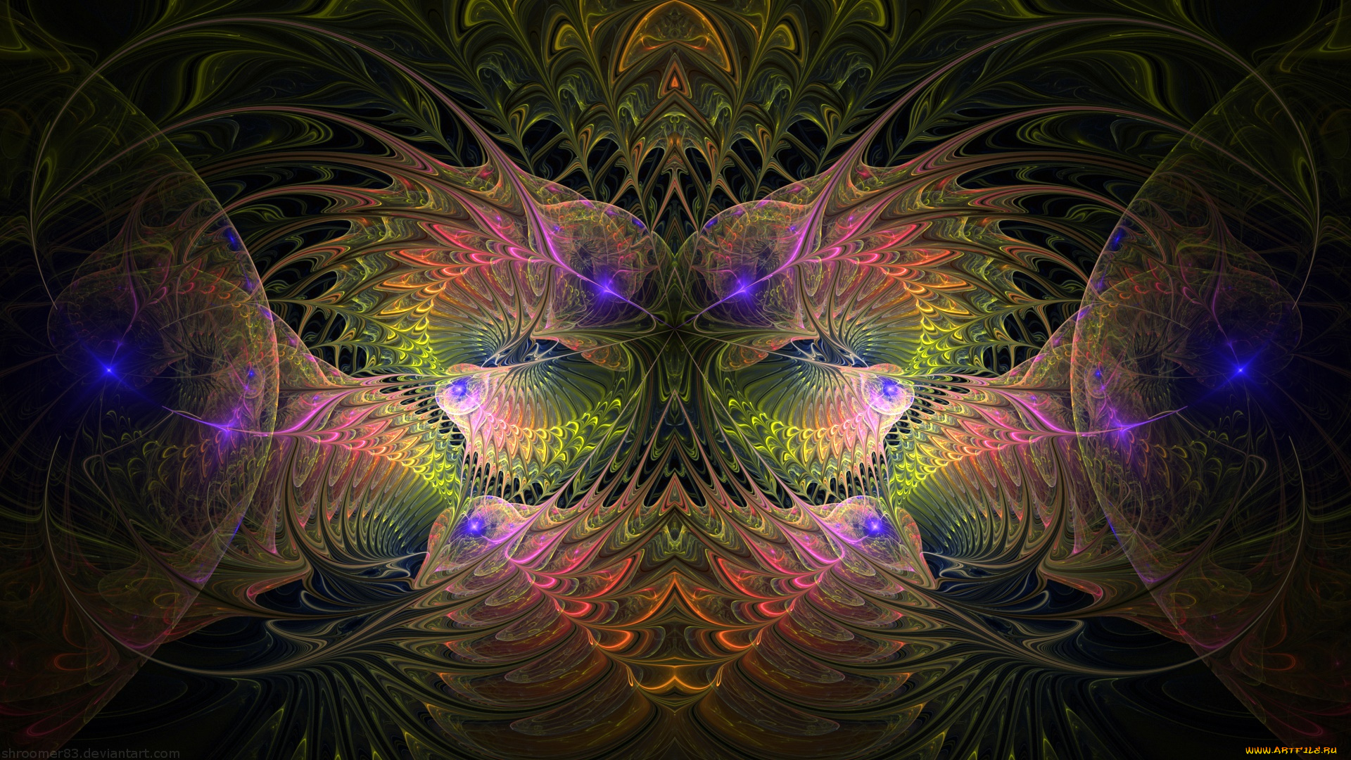 3д, графика, фракталы, , fractal, цвета, фон, узор