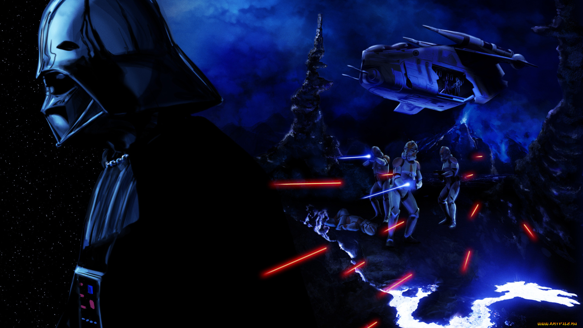 фэнтези, _star, wars, star, wars, stormtrooper, злодей, art, darth, vader, шлем