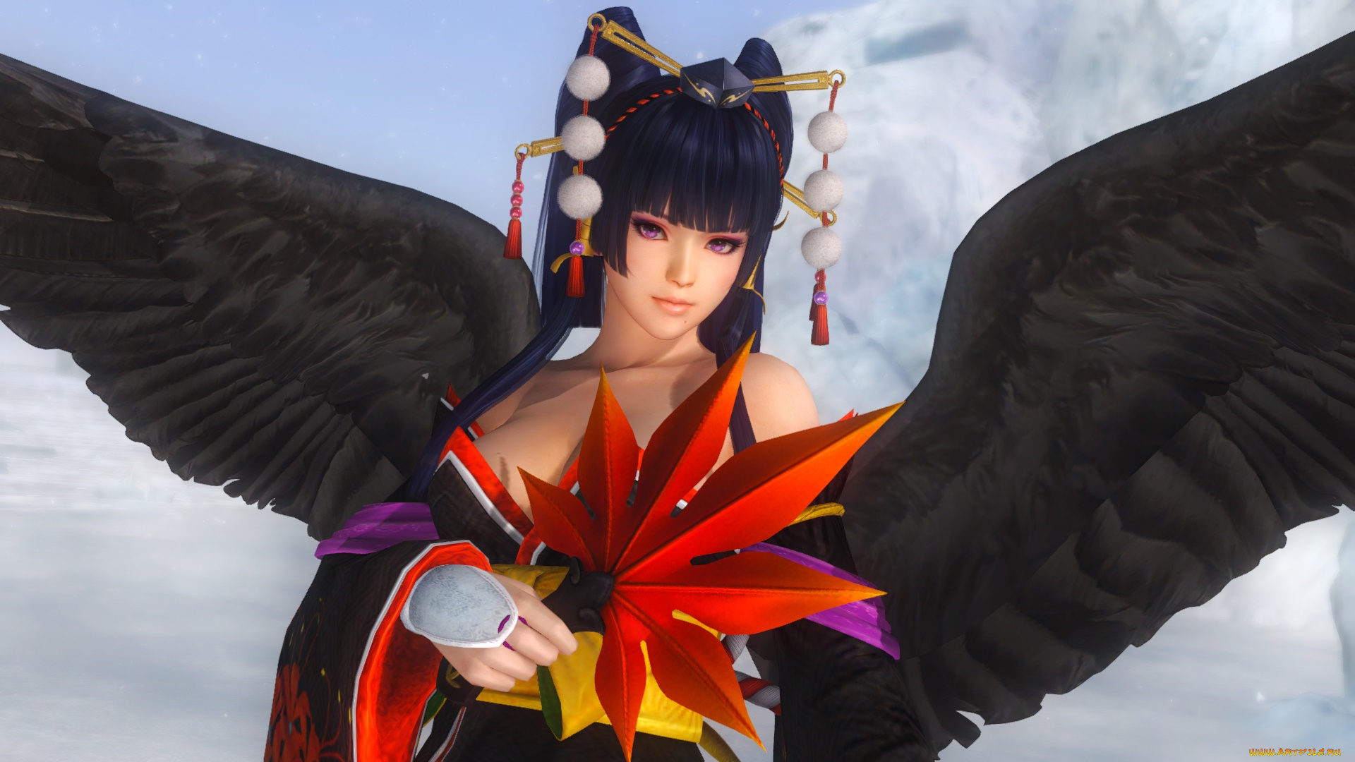 видео, игры, dead, or, alive, 5, демон, фон, взгляд, девушка