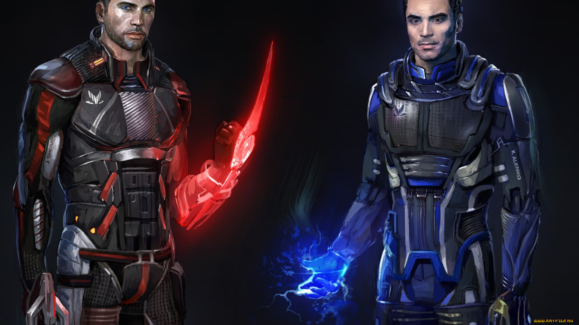 видео, игры, mass, effect, мужчины, shepard, art, mass, effect, kaidan, alenko