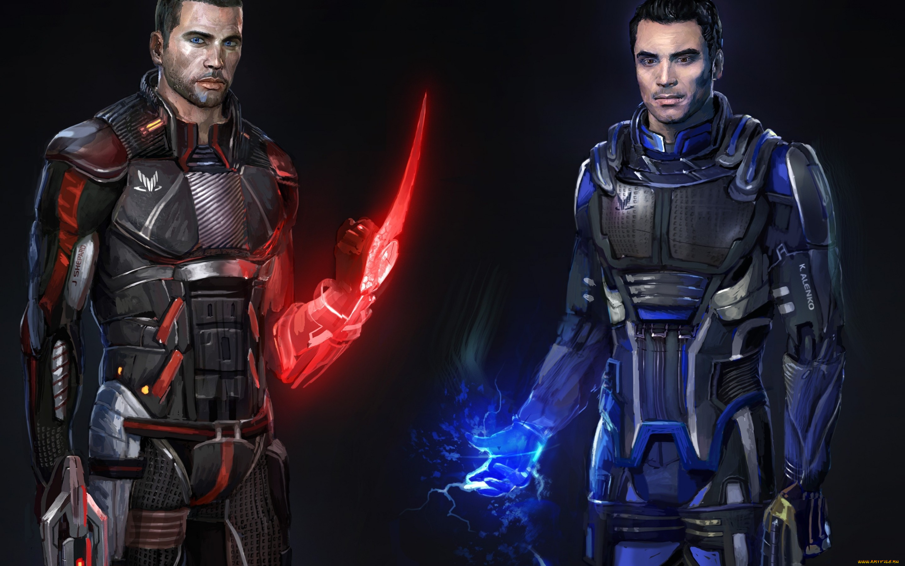 видео, игры, mass, effect, мужчины, shepard, art, mass, effect, kaidan, alenko