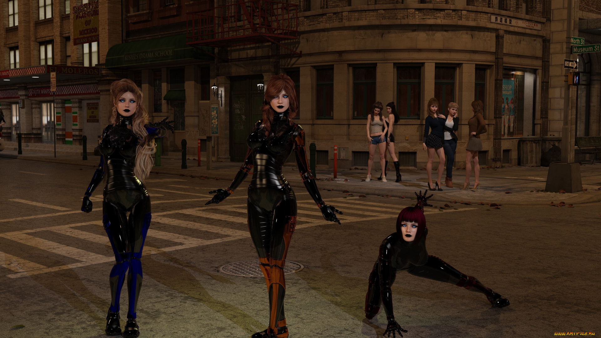 3д, графика, люди, , people, фон, взгляд, девушки