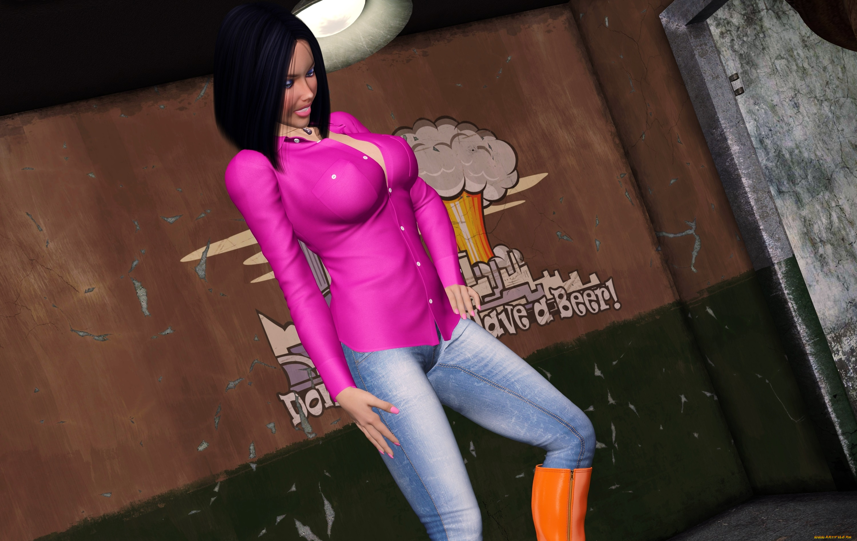 3д, графика, люди, , people, девушка, взгляд, фон