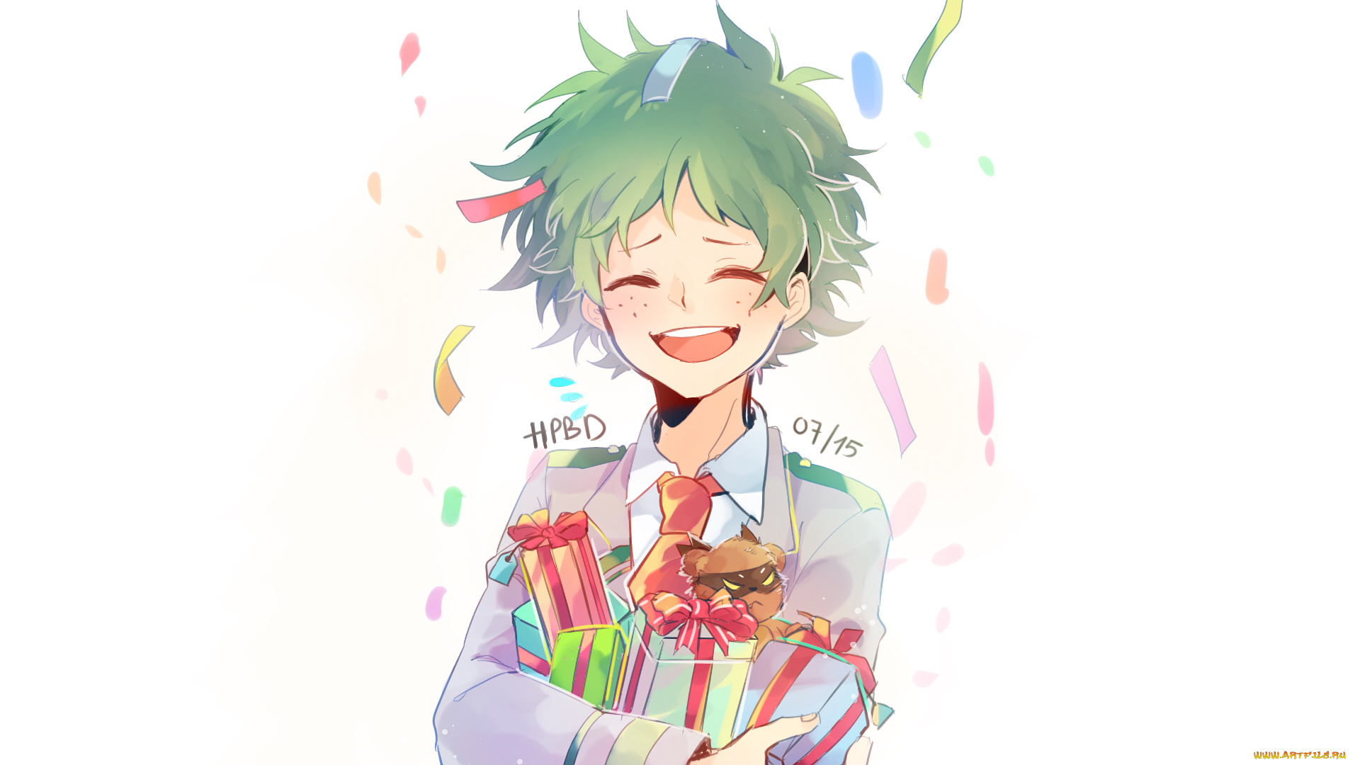 аниме, boku, no, hero, academia, изуку