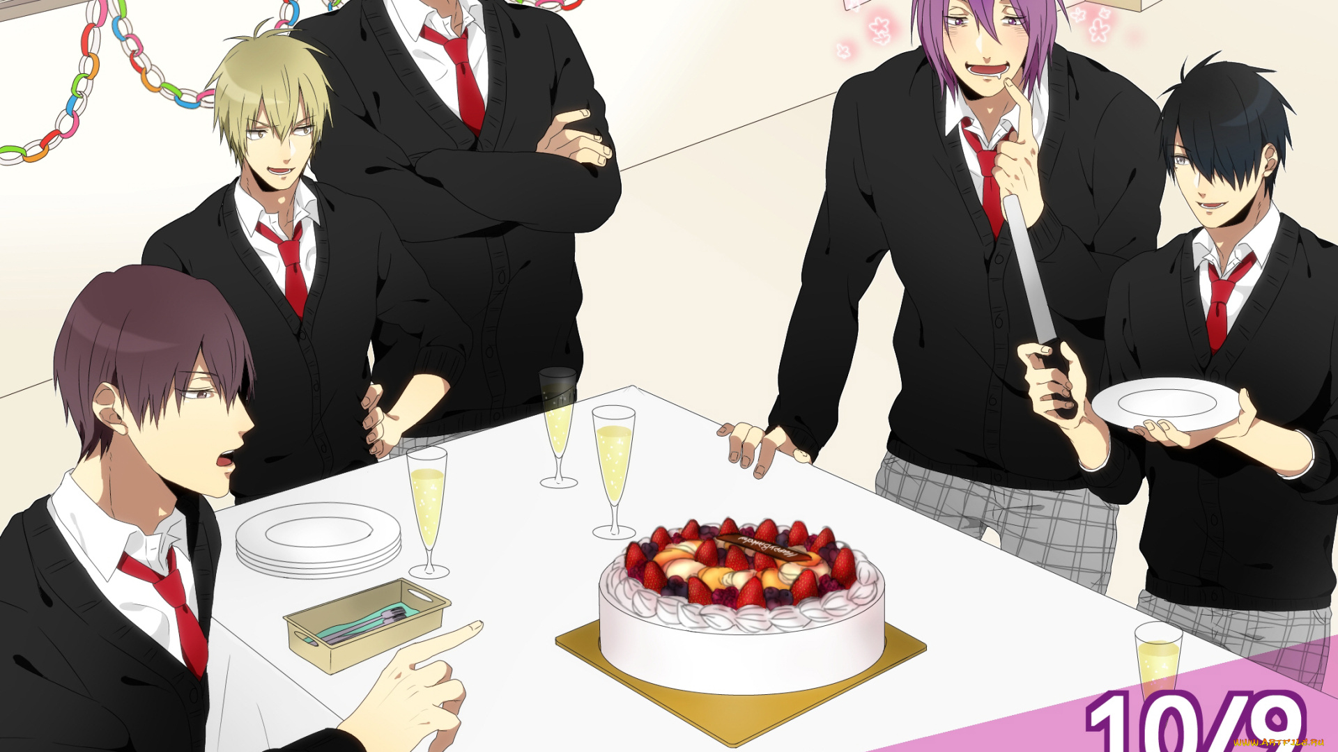 аниме, kuroko, no, baske, парни