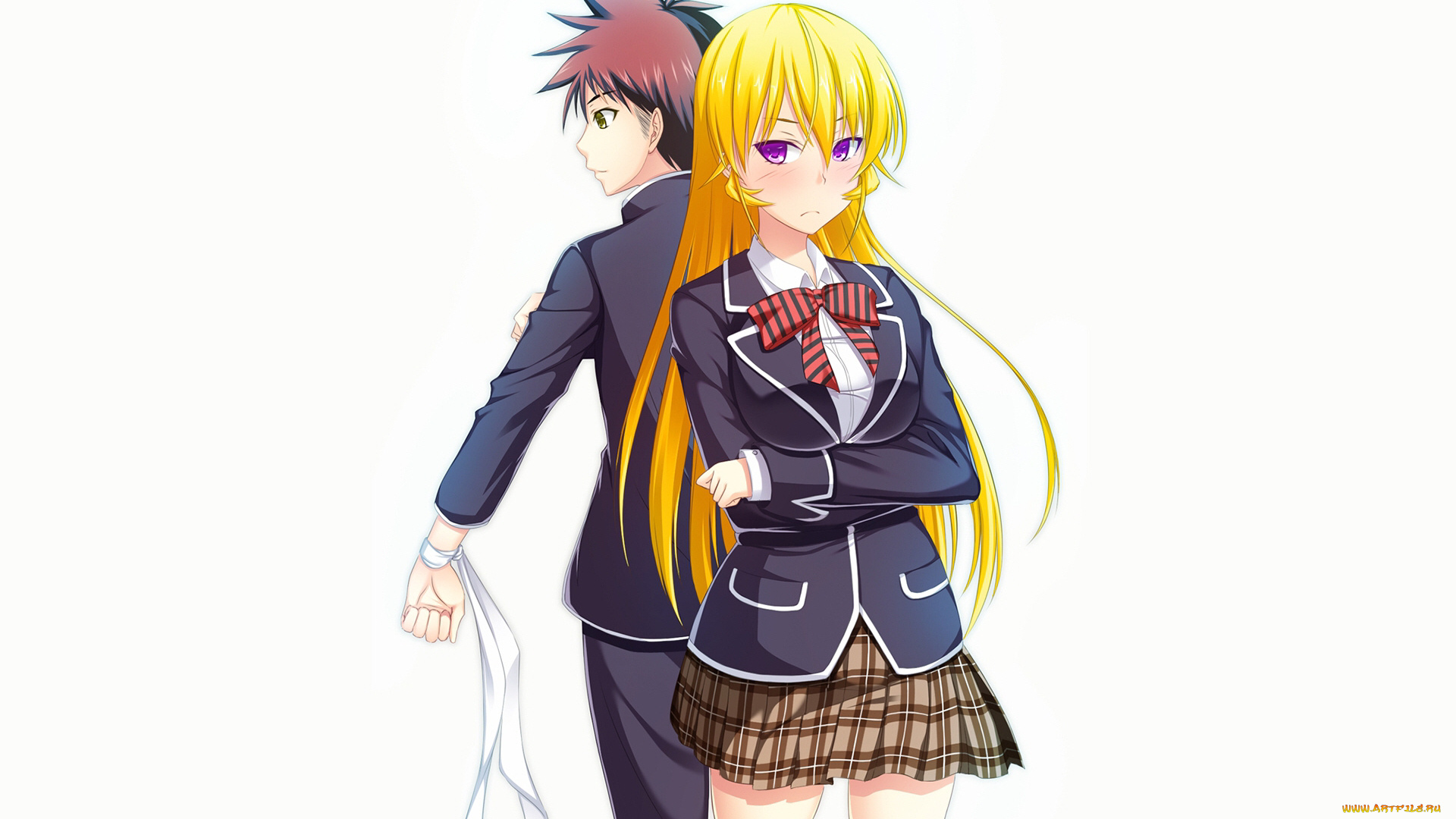 аниме, shokugeki, no, soma, эрина, парень, сома