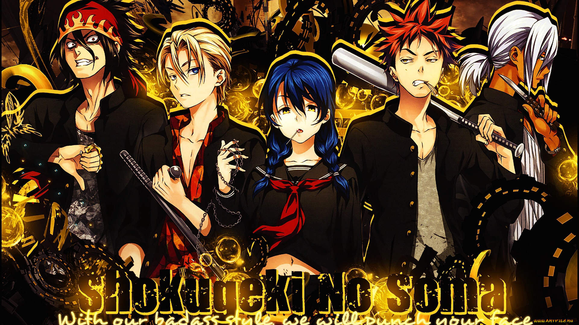 аниме, shokugeki, no, soma, кухня, сомы