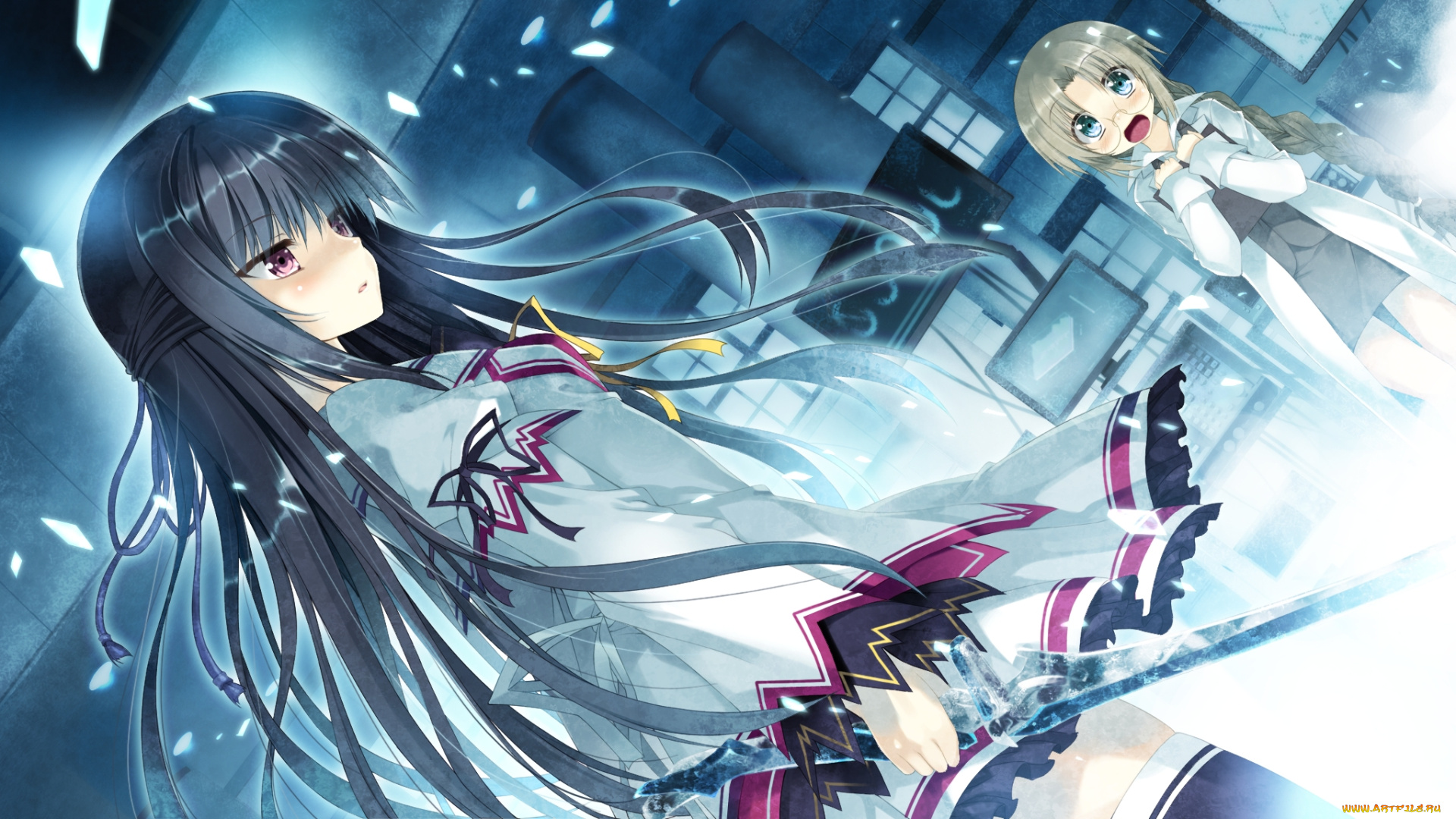 аниме, unknown, , другое, девушка, фон, взгляд