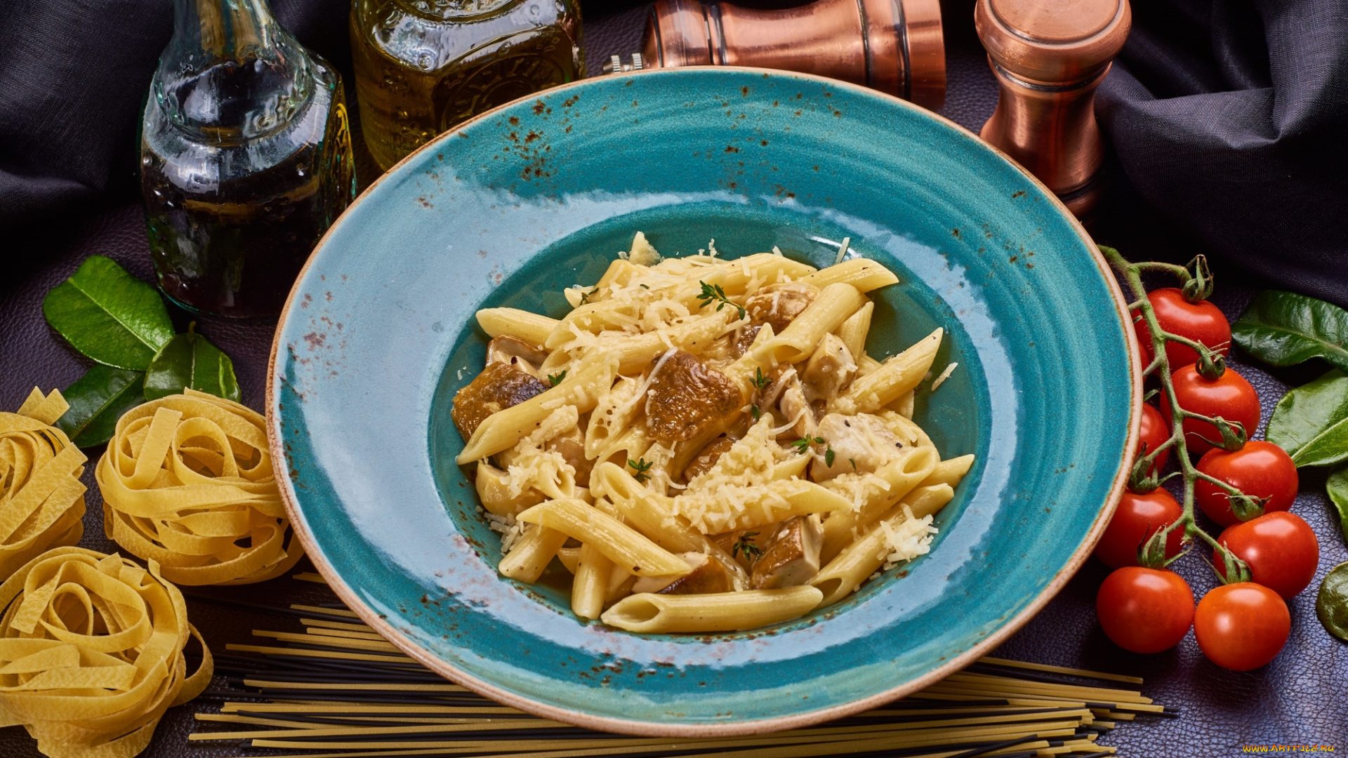 еда, макаронные, блюда, паста, макароны, помидоры, томаты