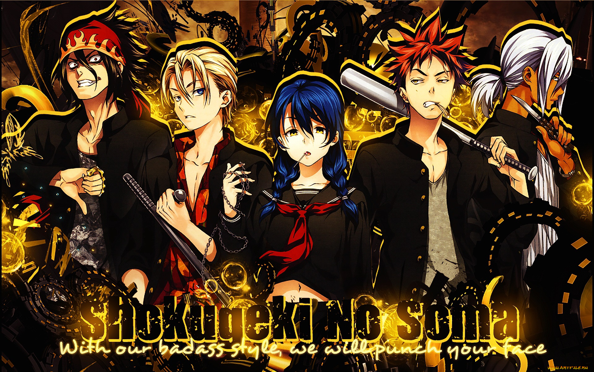 аниме, shokugeki, no, soma, кухня, сомы