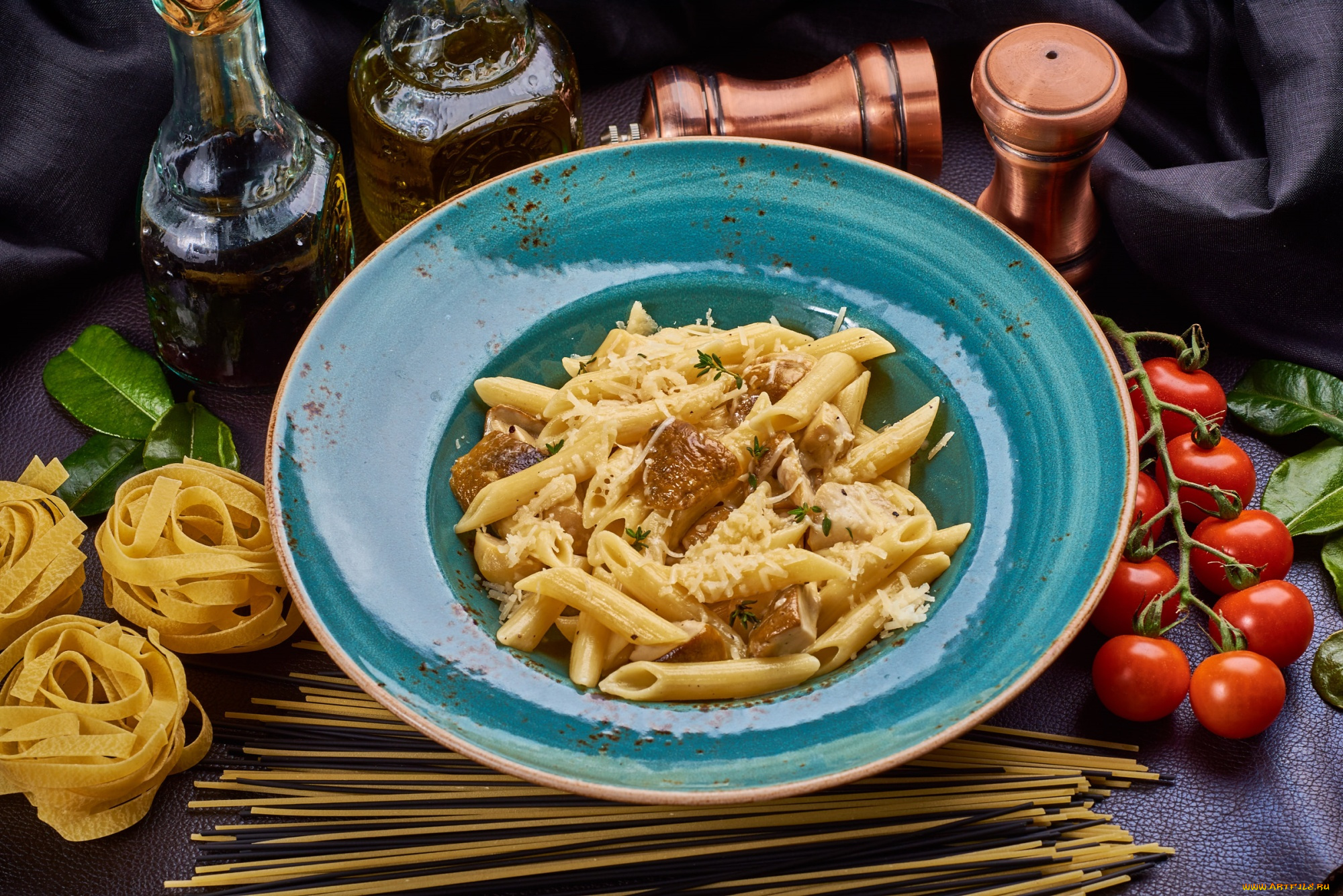 еда, макаронные, блюда, паста, макароны, помидоры, томаты