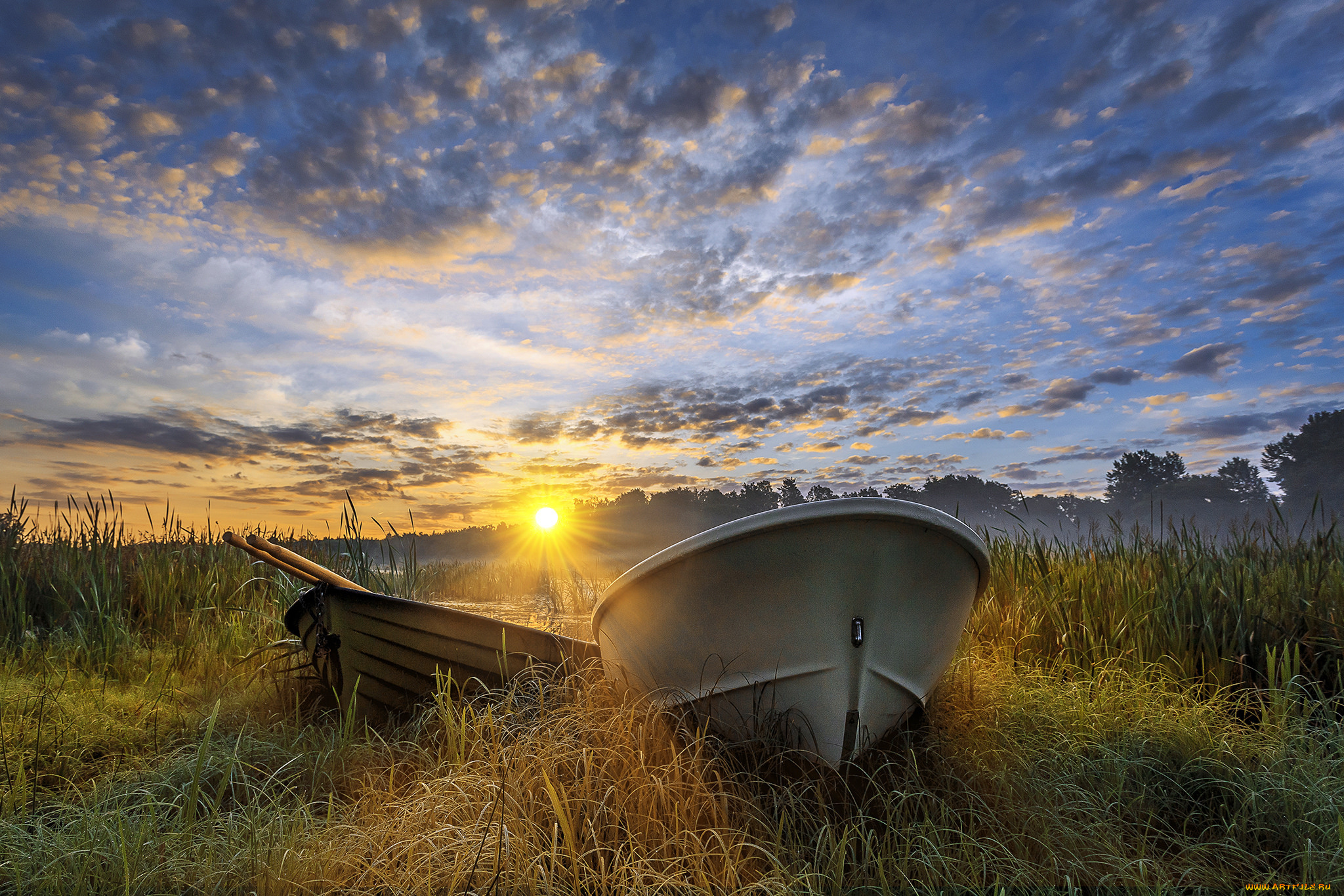 корабли, лодки, , шлюпки, река, лес