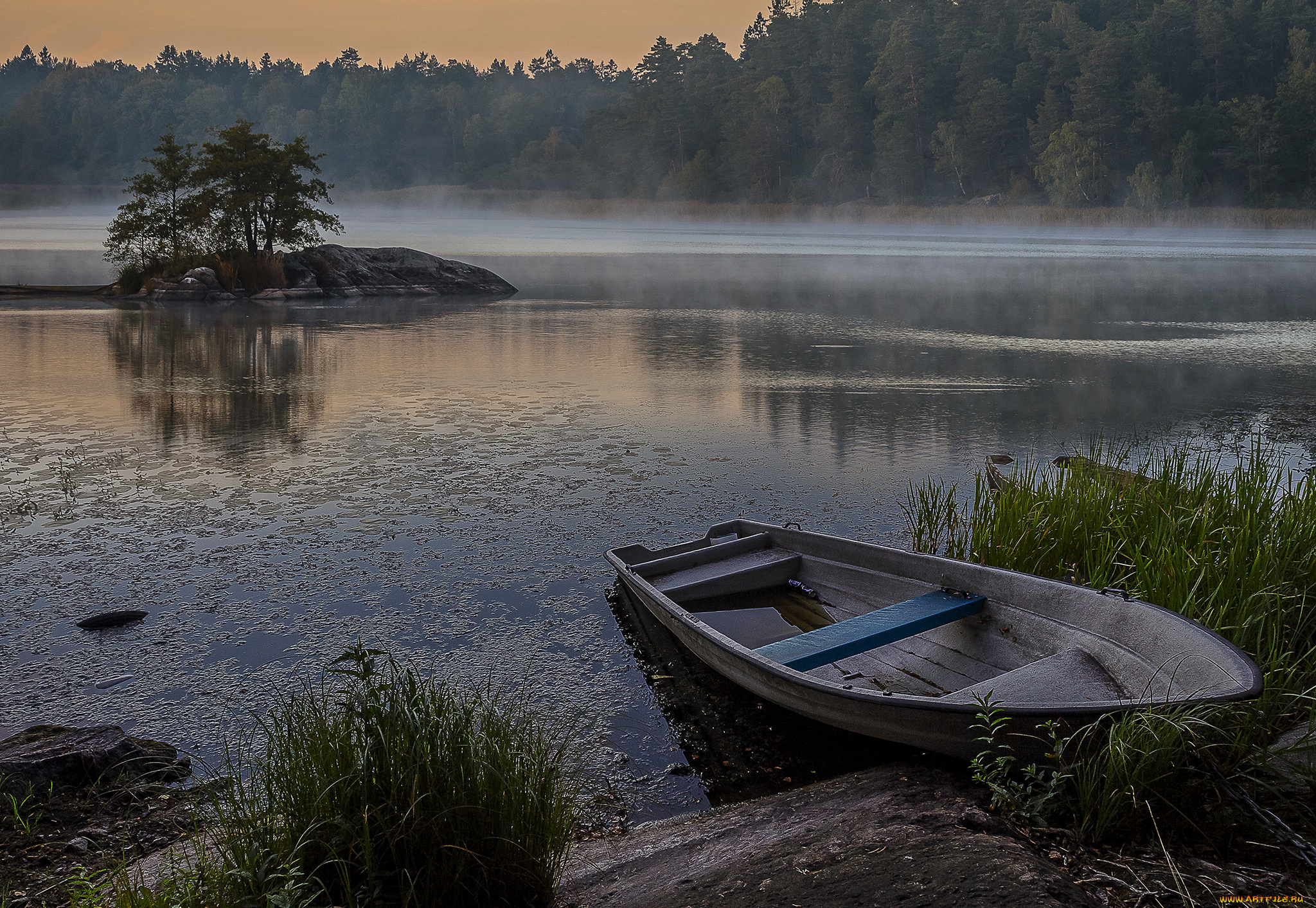 корабли, лодки, , шлюпки, река, лес
