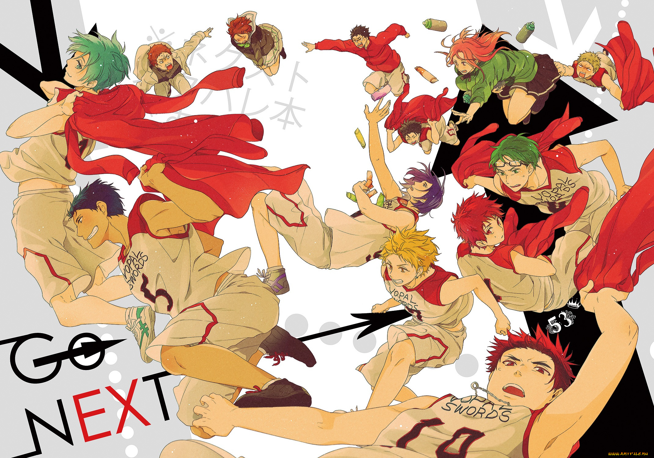 аниме, kuroko, no, baske, баскетбол