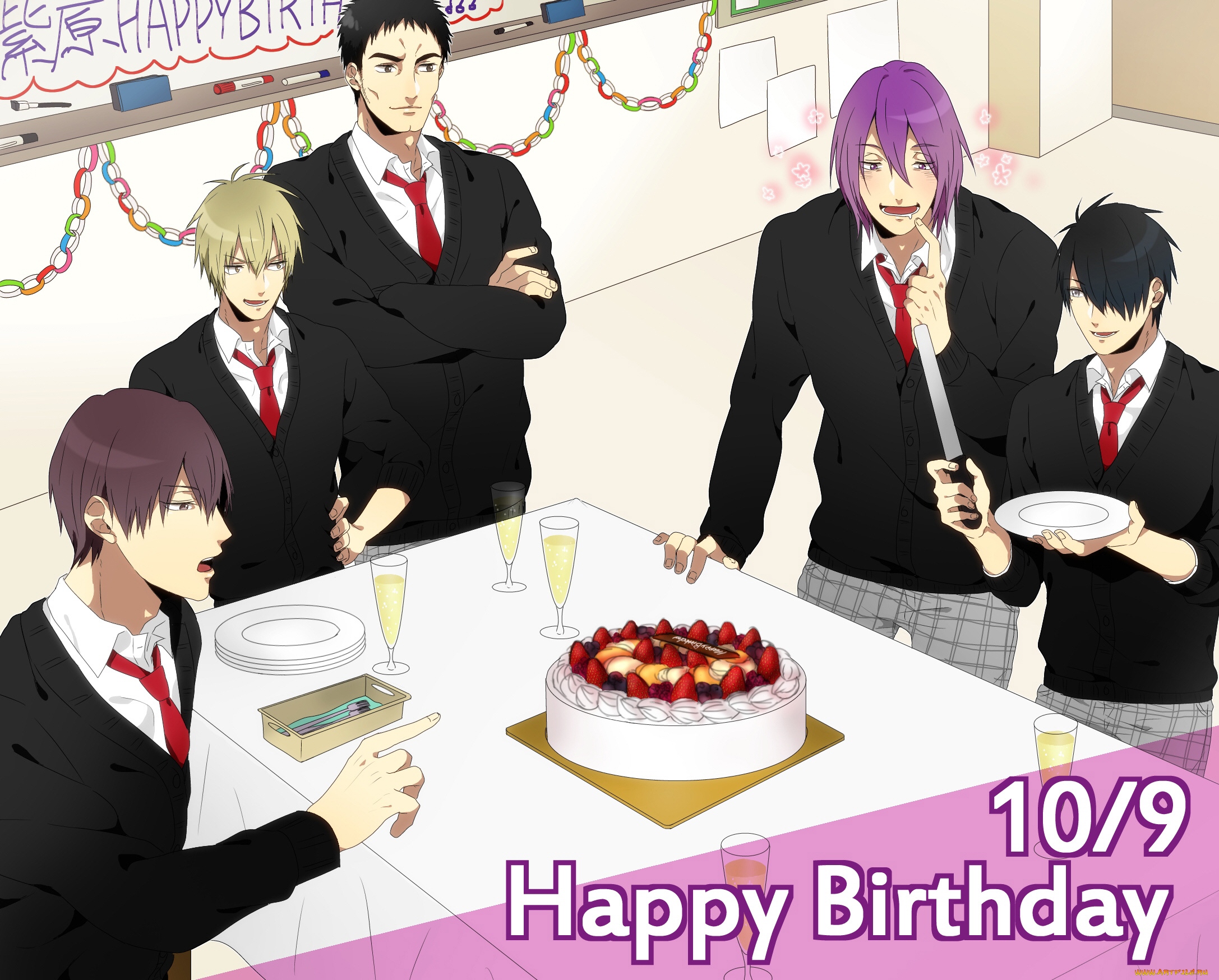 аниме, kuroko, no, baske, парни