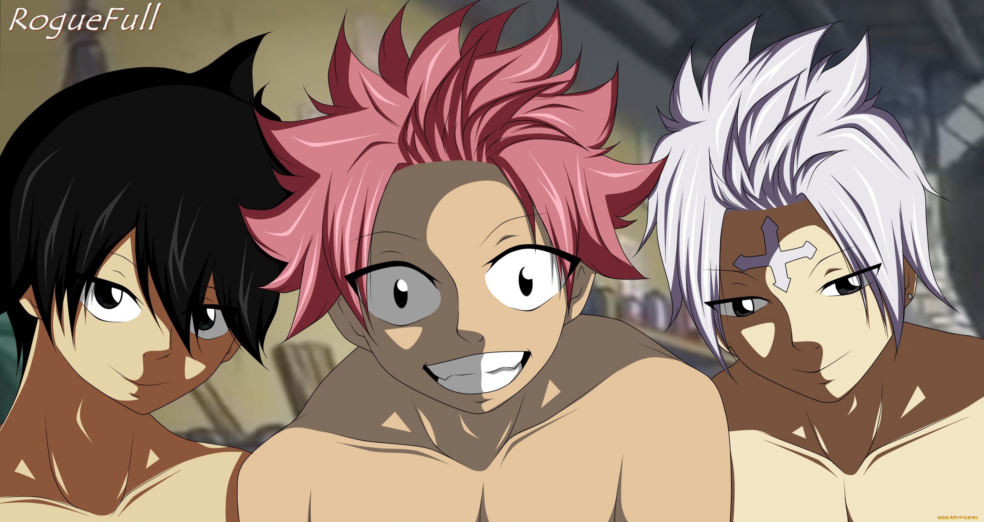 аниме, fairy, tail, парни