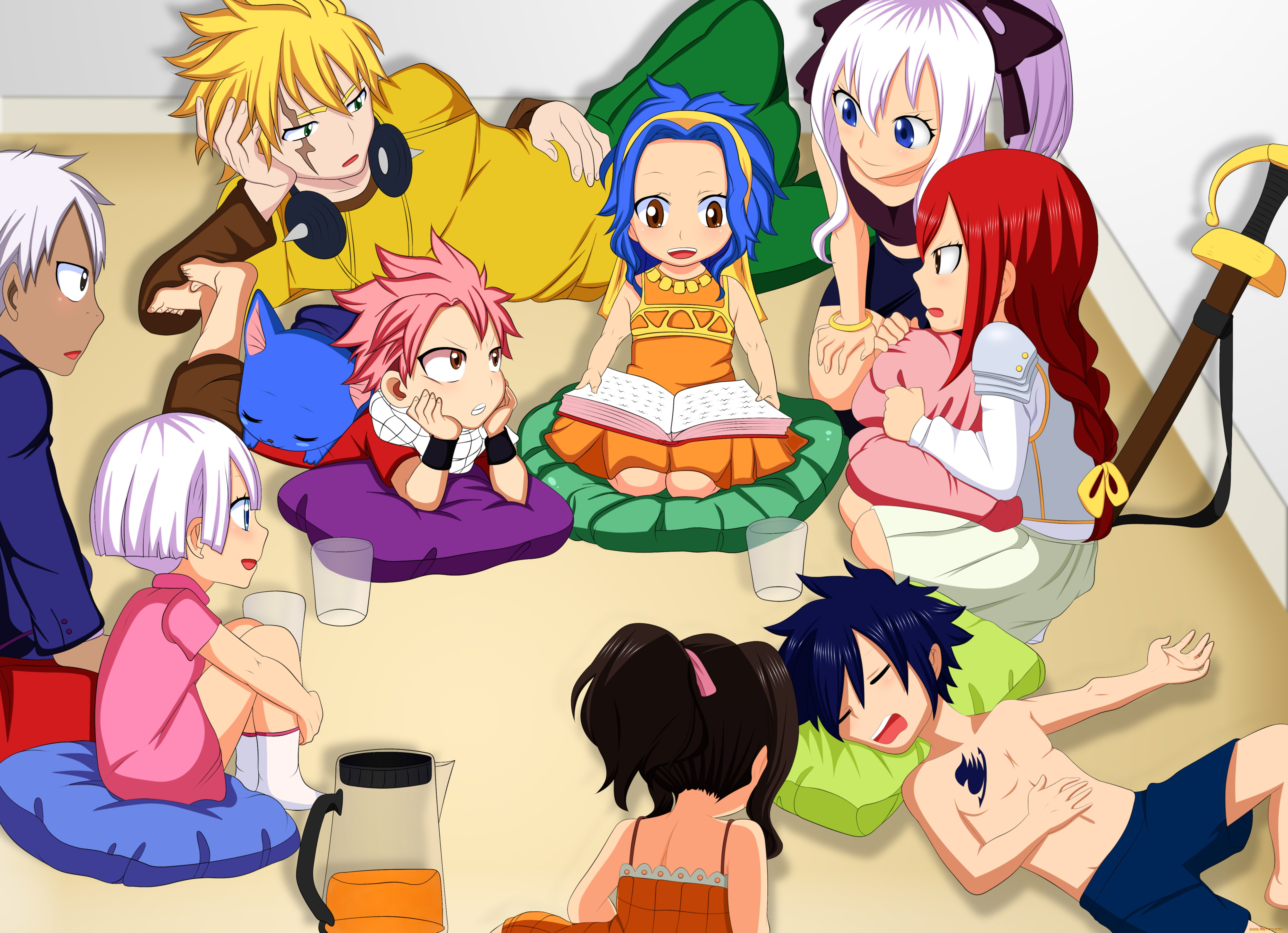 аниме, fairy, tail, хвост, феи