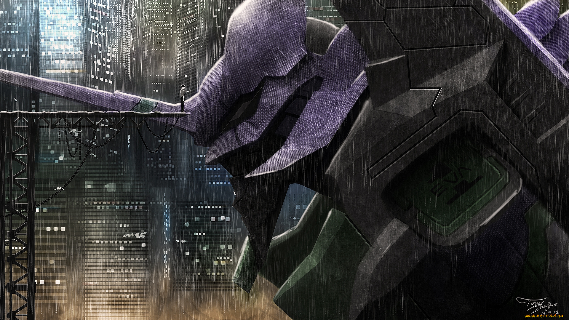 аниме, evangelion, eva, меха, робот, парень, shinji, ikari