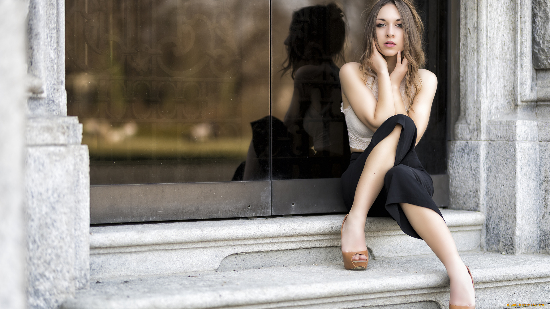 девушки, -unsort, , блондинки, , светловолосые, взгляд, лицо