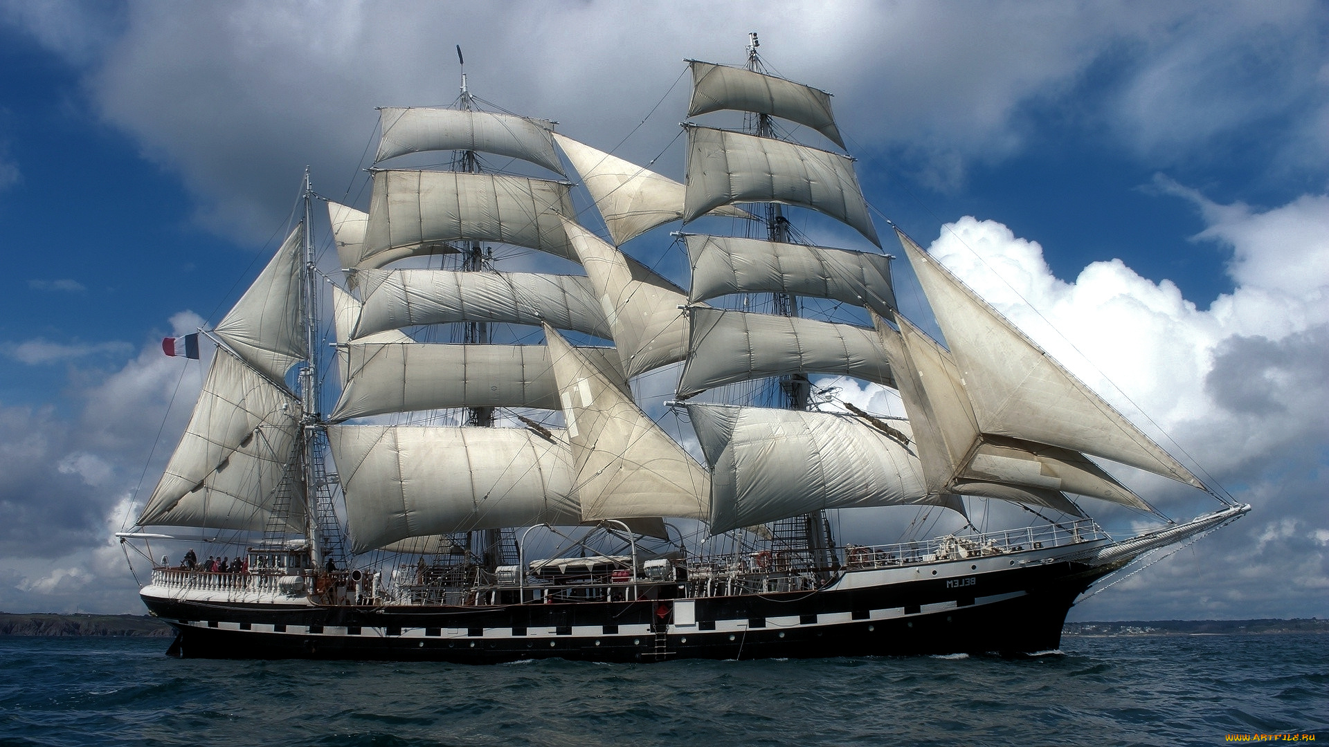 корабли, парусники, парусник