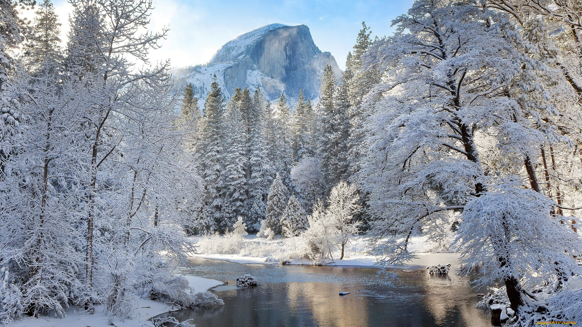 природа, реки, озера, снег, зима
