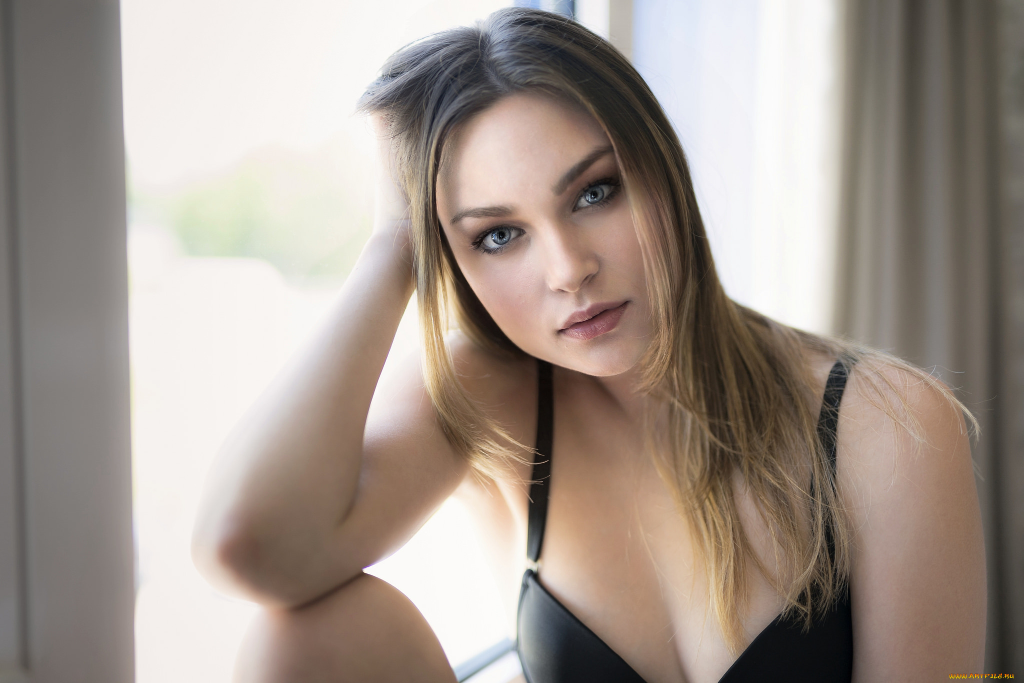 девушки, -unsort, , блондинки, , светловолосые, лицо, взгляд