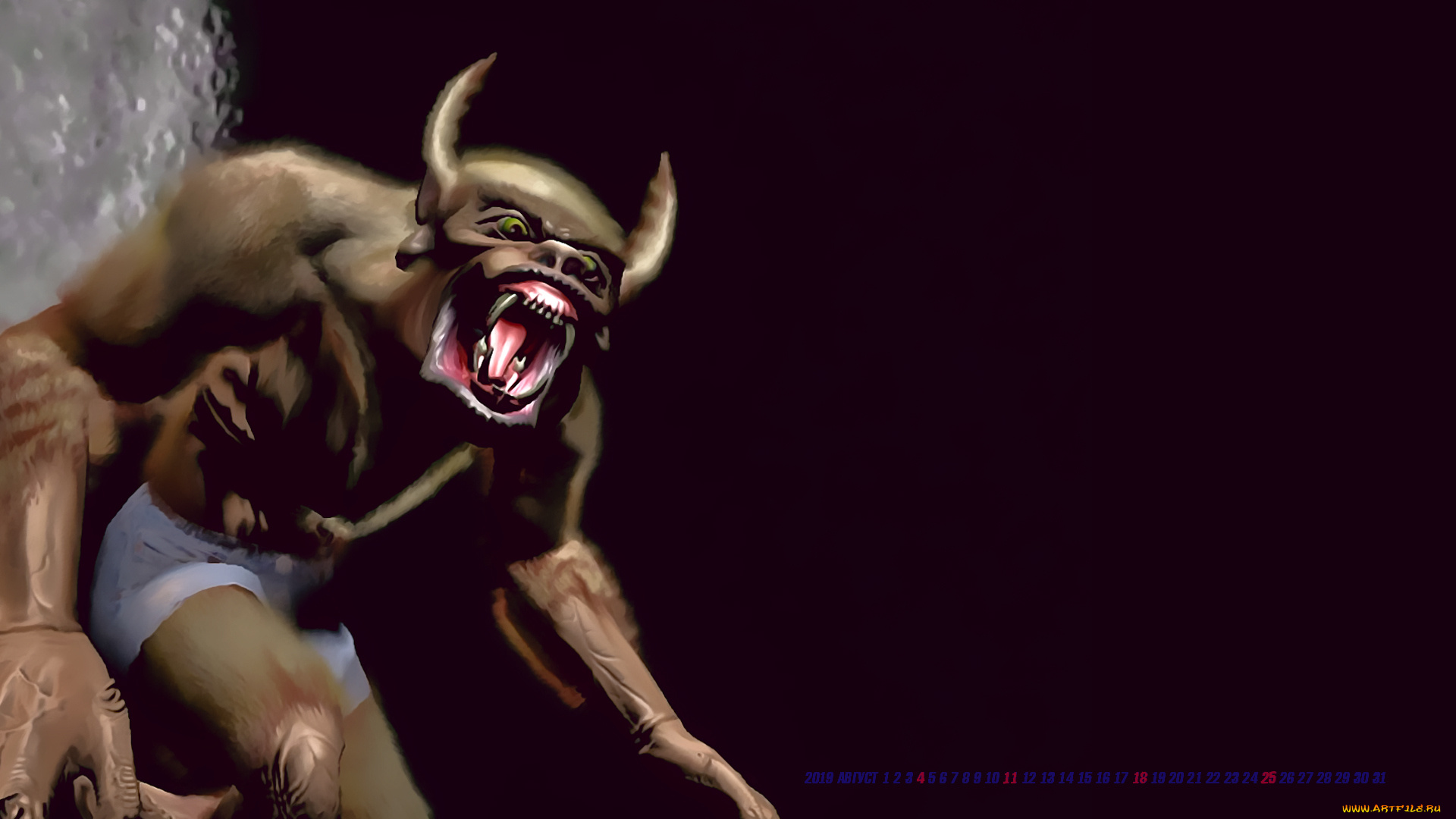 календари, фэнтези, 2019, монстр, существо, оскал, calendar