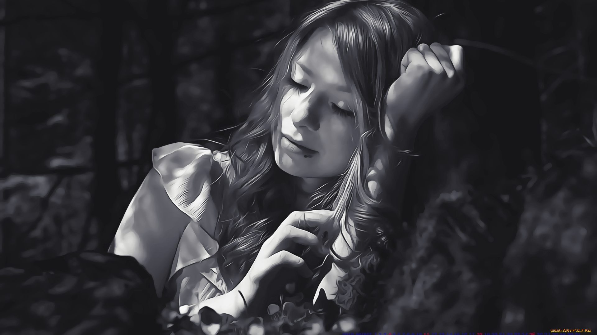 календари, компьютерный, дизайн, девушка, отдых, 2019, calendar, женщина