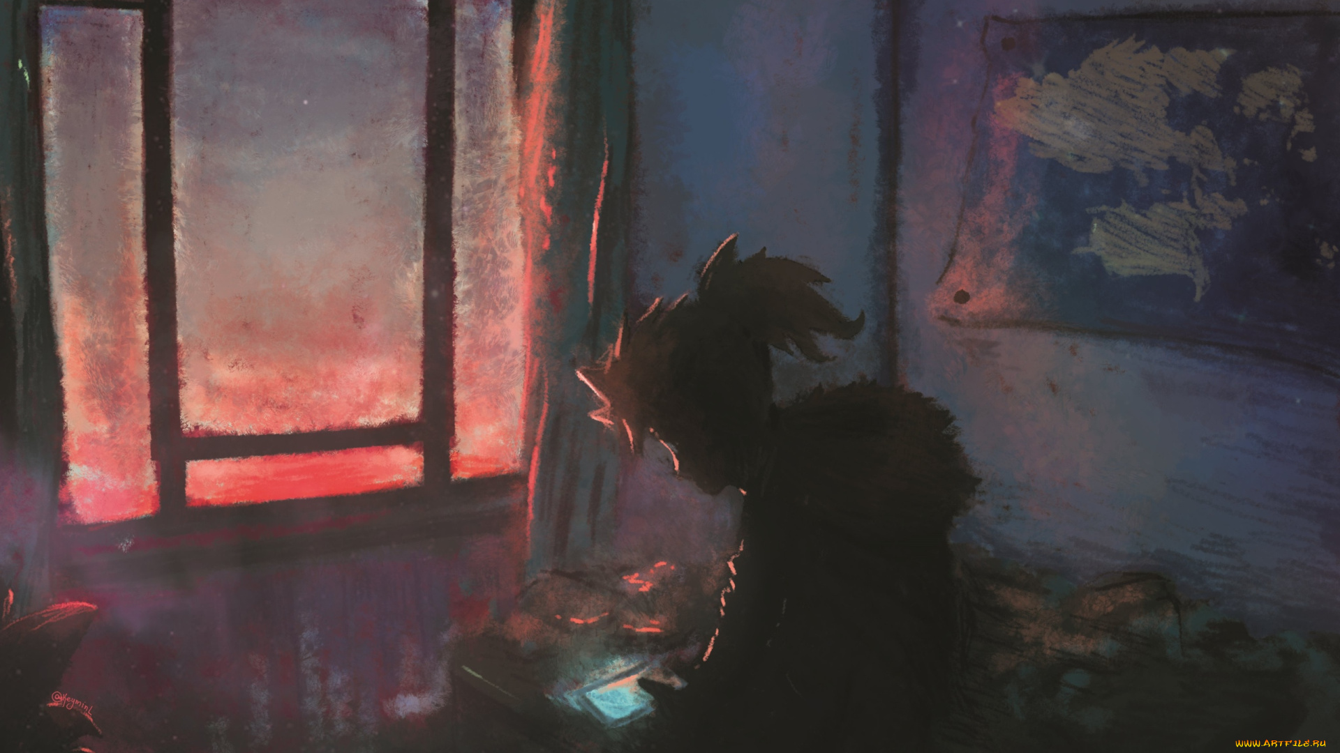 видео, игры, league, of, legends, ezreal, парень, окно, комната