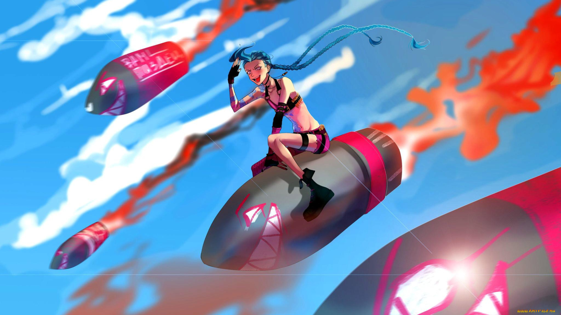 видео, игры, league, of, legends, jinx, бомбы