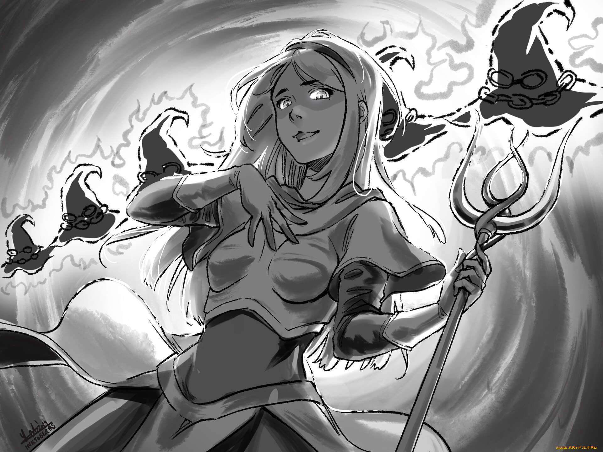 видео, игры, league, of, legends, lux, шляпы, посох