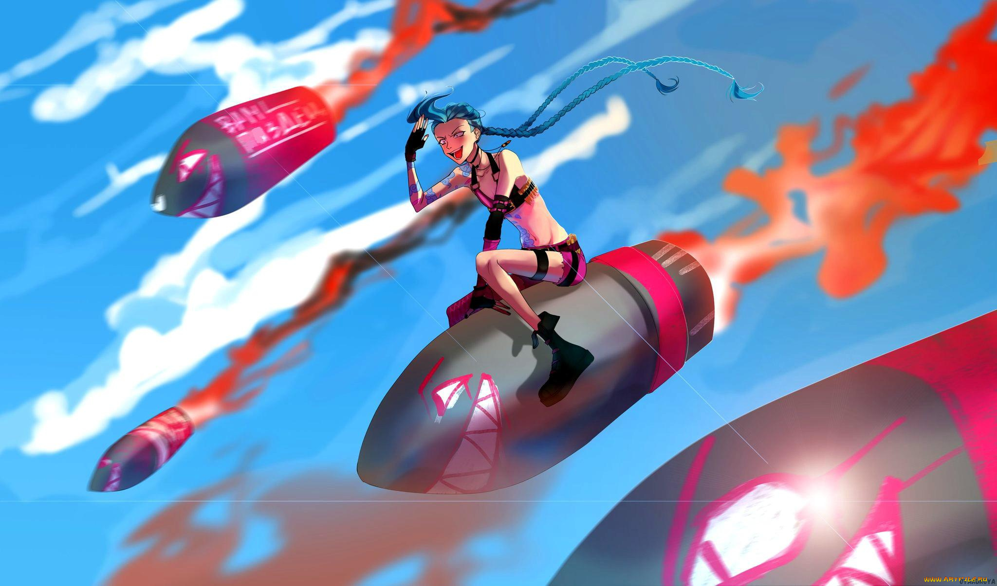 видео, игры, league, of, legends, jinx, бомбы