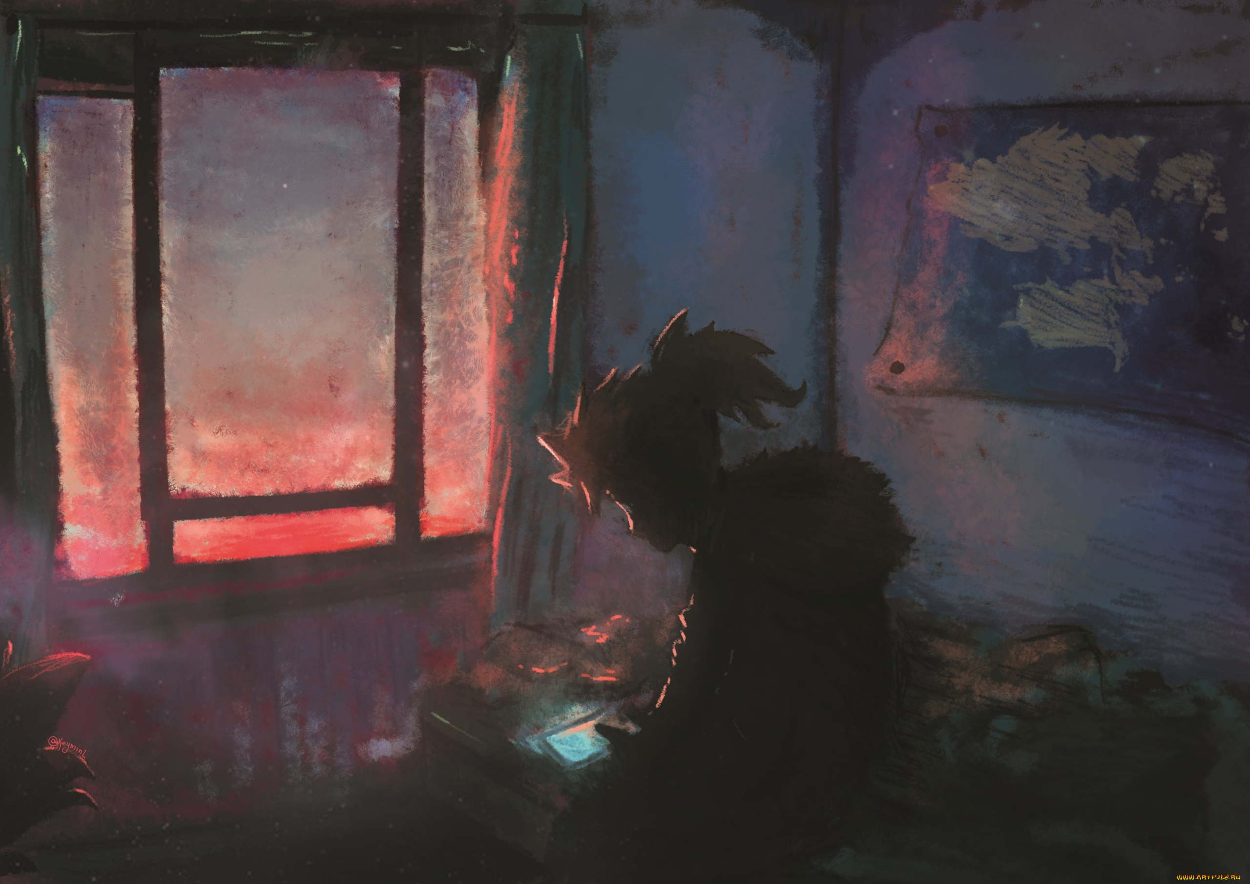 видео, игры, league, of, legends, ezreal, парень, окно, комната